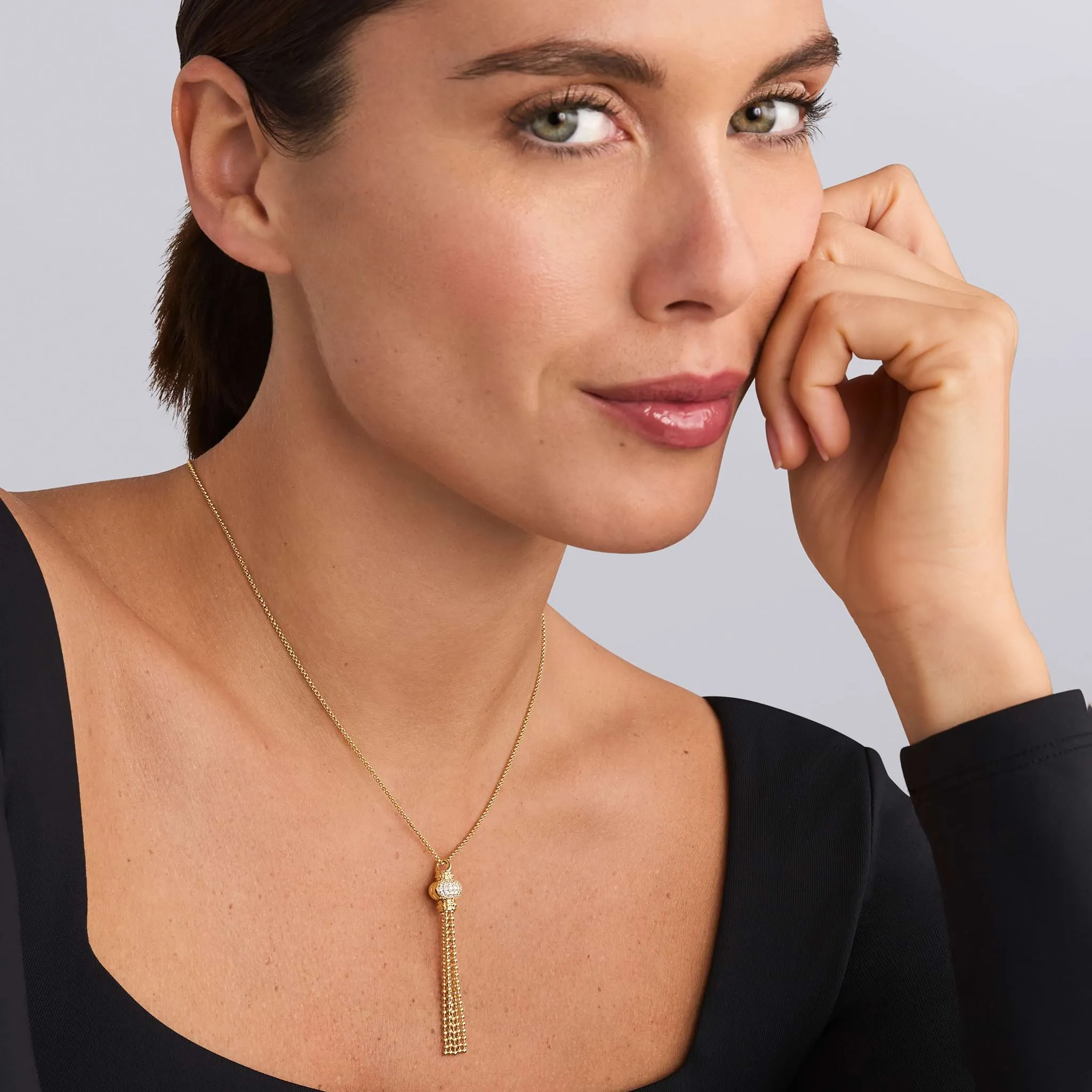 Caviar Gold Caviar Tassel Diamond Pendant Necklace sold by LAGOS product image thumbnail 2