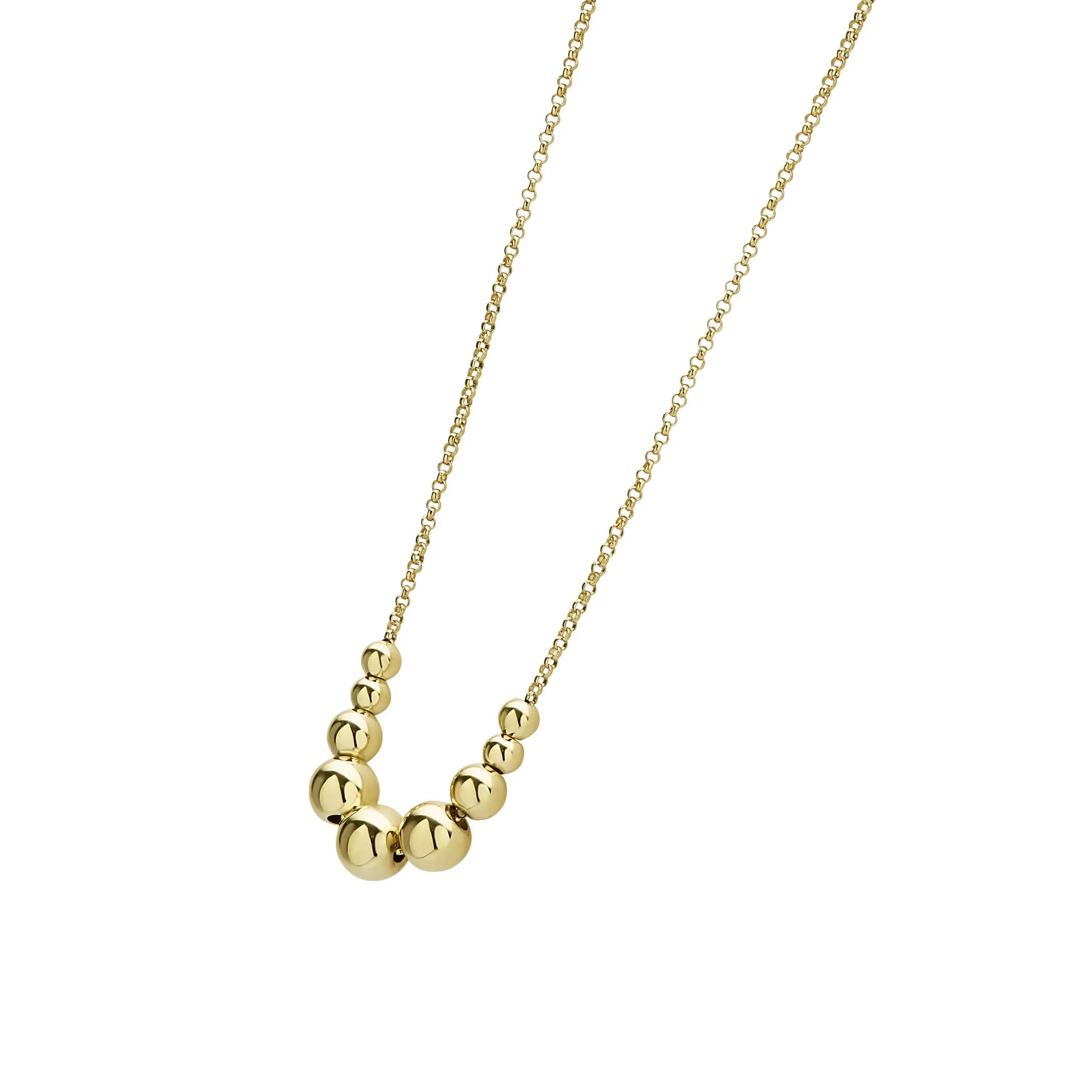 Caviar Gold 18K Gold Graduated Bead Necklace sold by LAGOS product image thumbnail 5