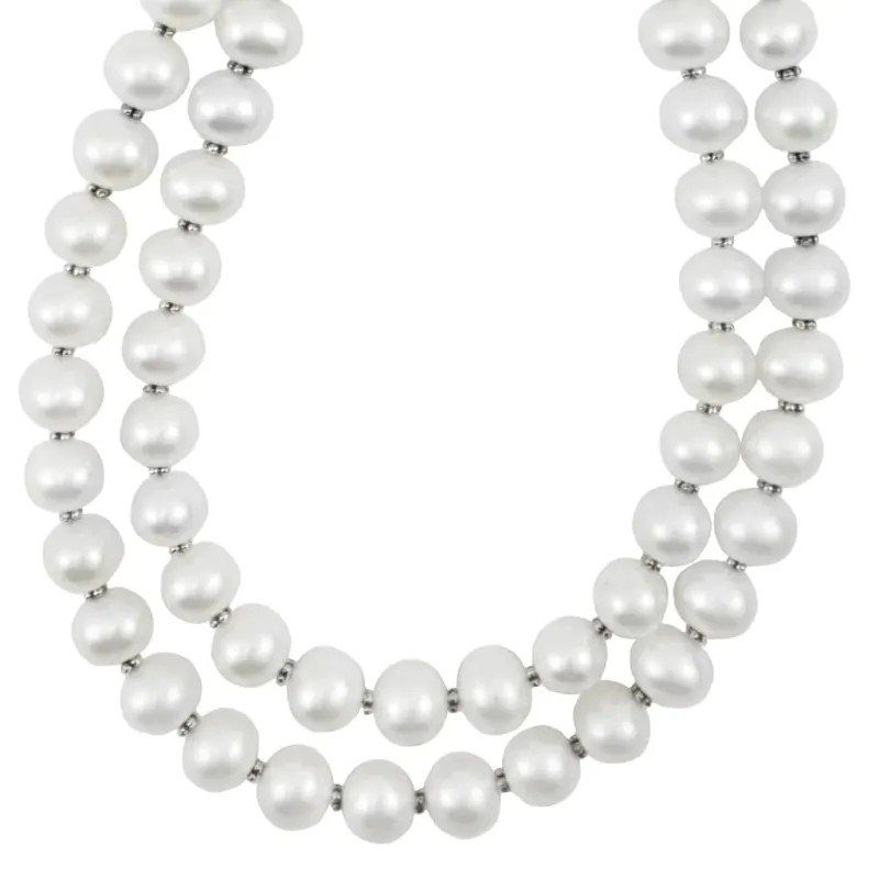 Luna Double Strand Pearl Necklace sold by LAGOS