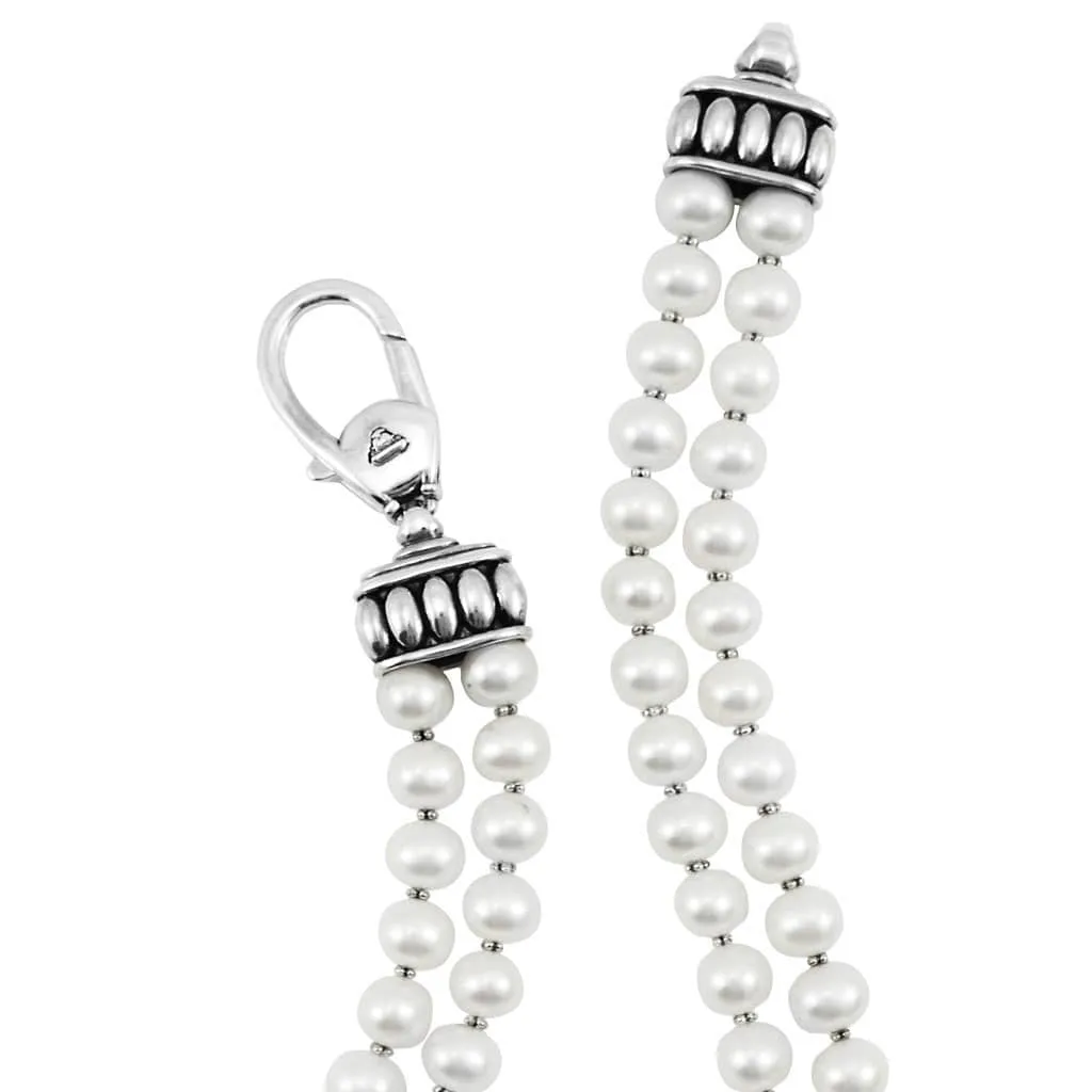 Luna Double Strand Pearl Necklace sold by LAGOS product image thumbnail 5