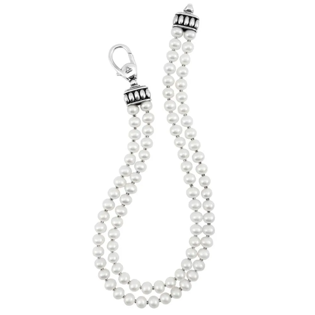 Luna Double Strand Pearl Necklace sold by LAGOS product image thumbnail 4