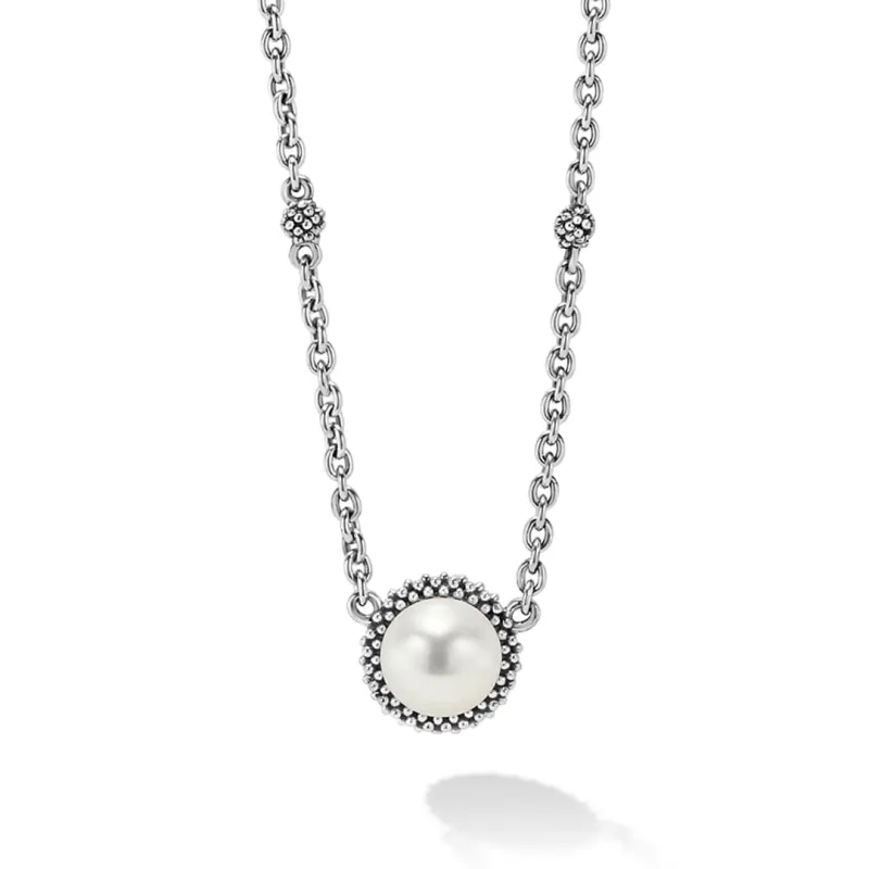 Luna Pearl Pendant Necklace sold by LAGOS
