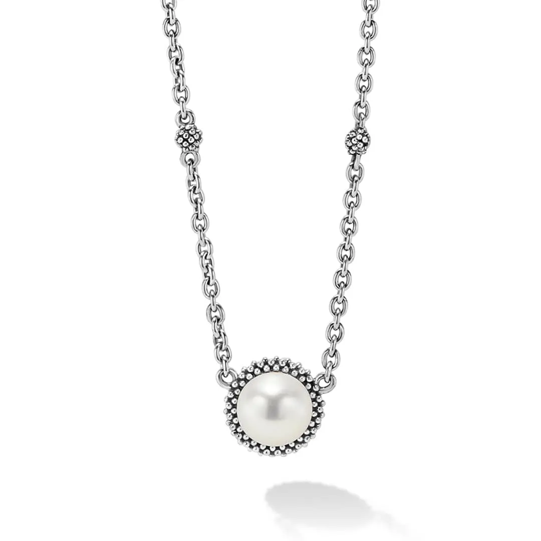 Luna Pearl Pendant Necklace sold by LAGOS