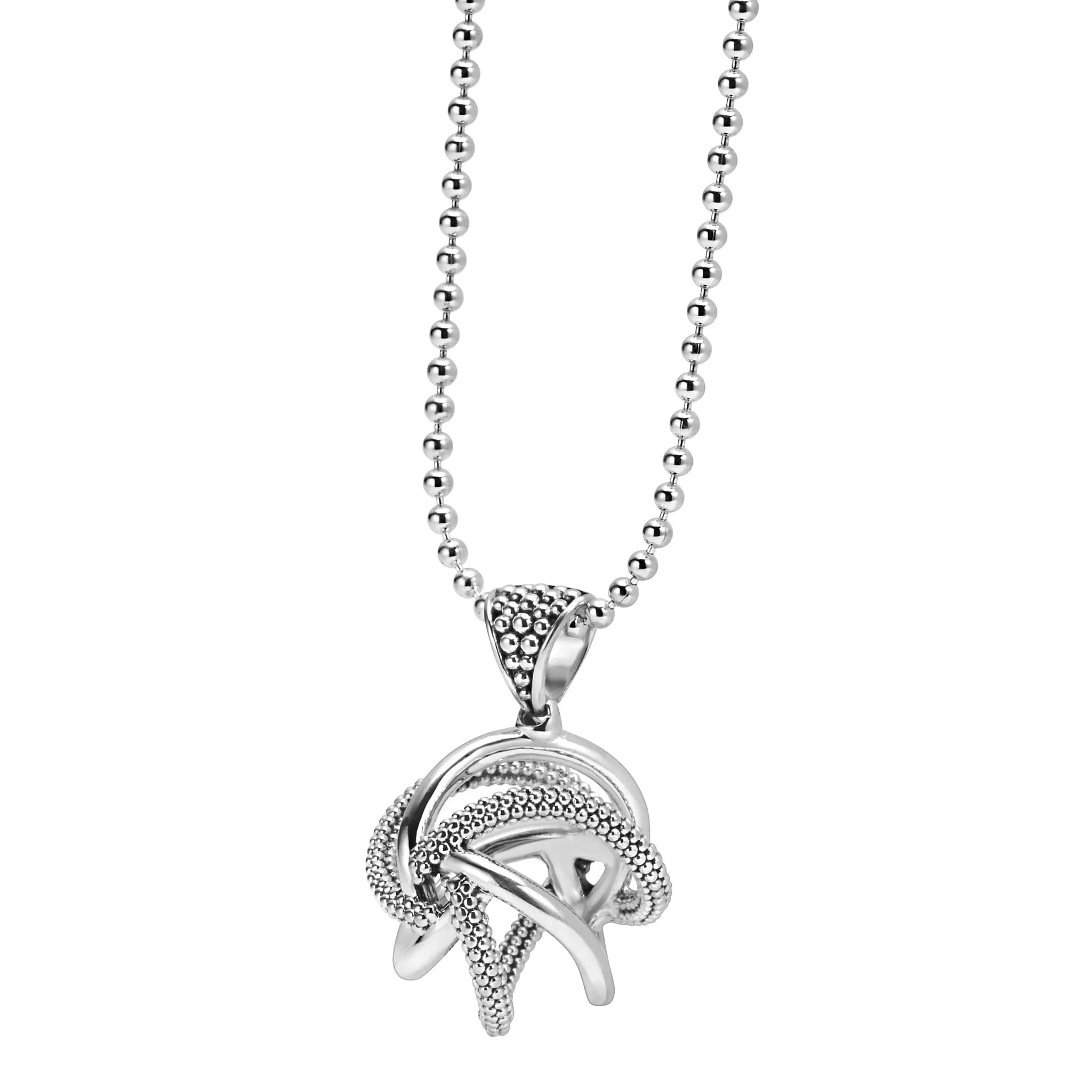 Love Knot Large Sterling Silver Pendant Necklace sold by LAGOS product image thumbnail 4