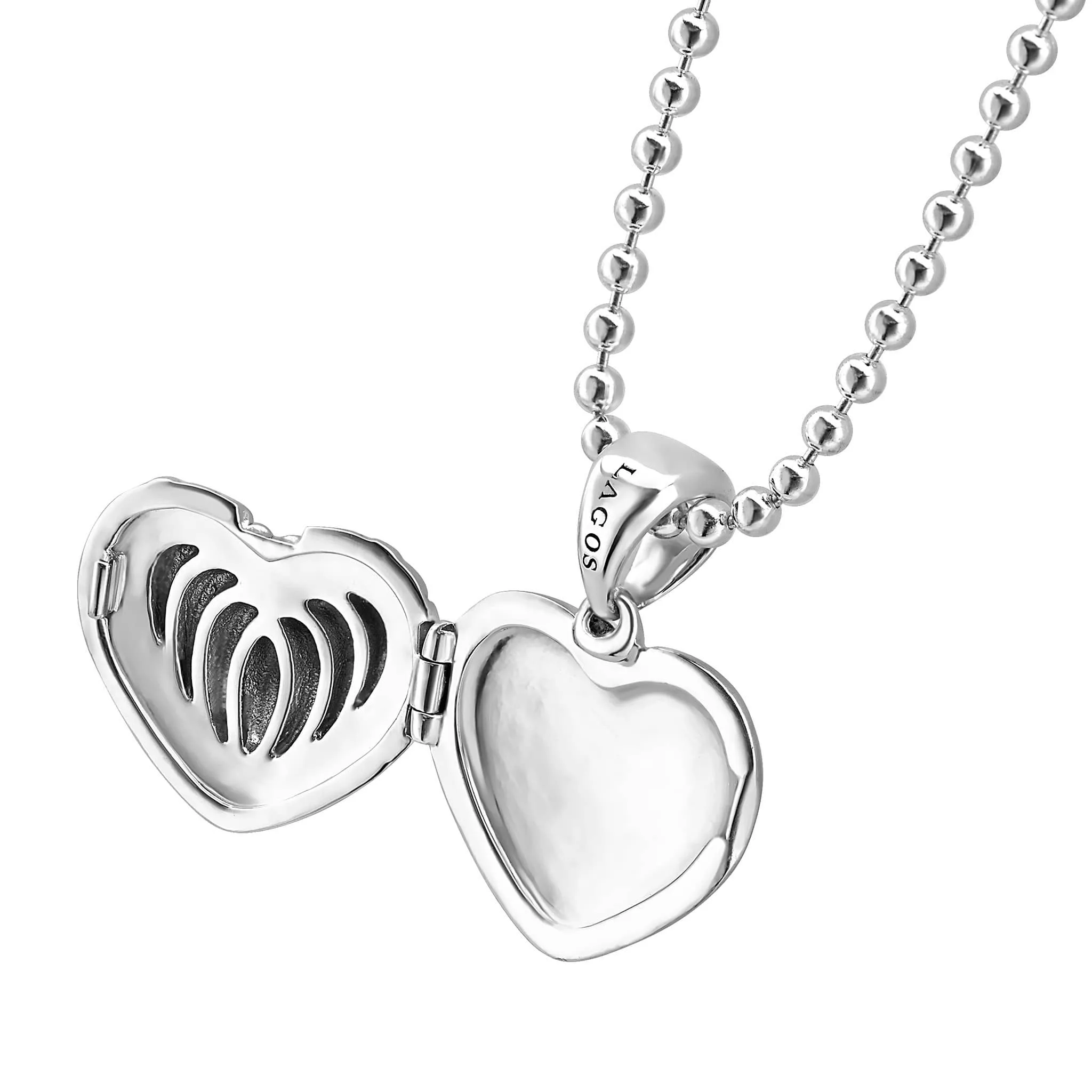 Beloved Fluted Heart Locket Necklace sold by LAGOS product image thumbnail 4