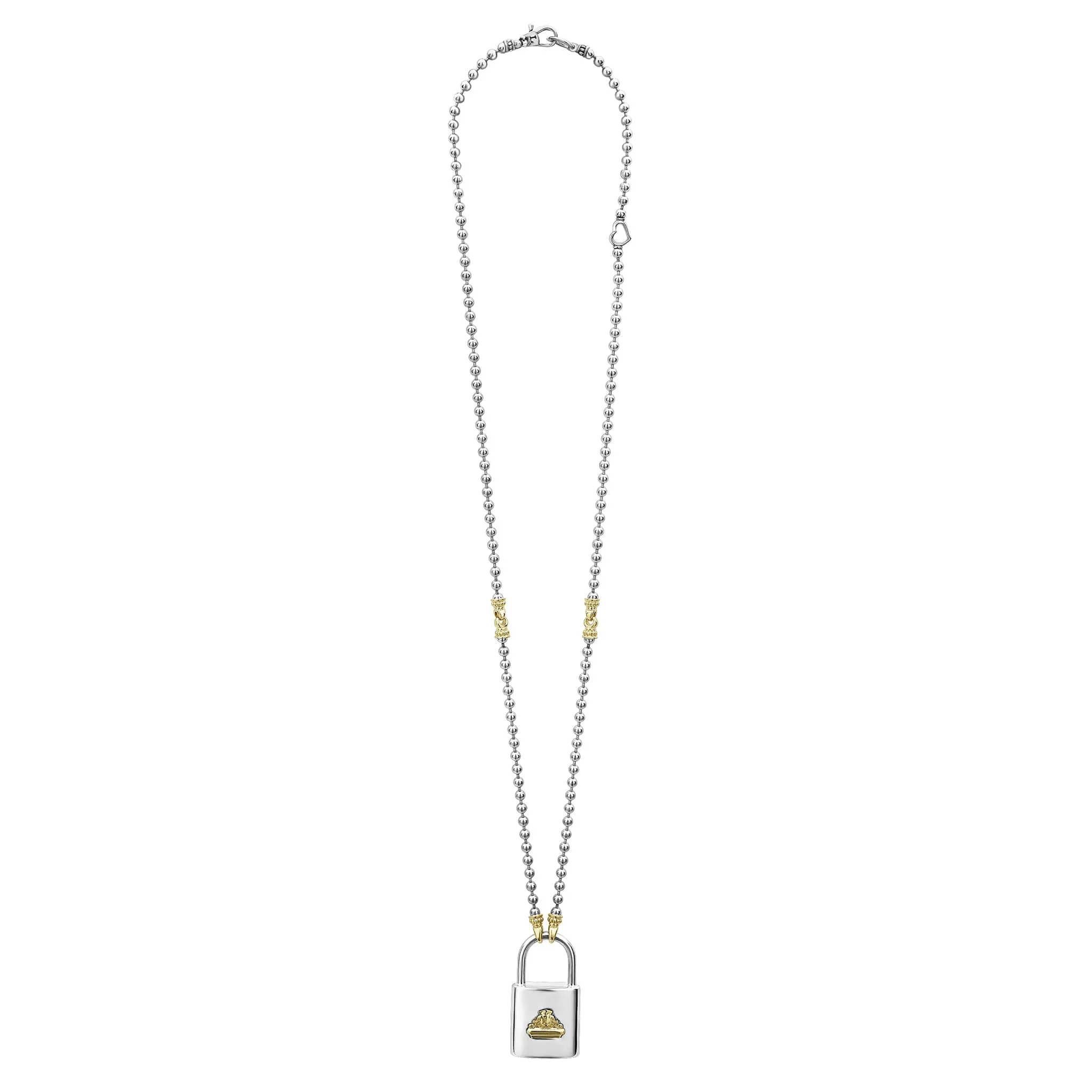 Beloved Large Two-Tone Lock Necklace sold by LAGOS product image thumbnail 3