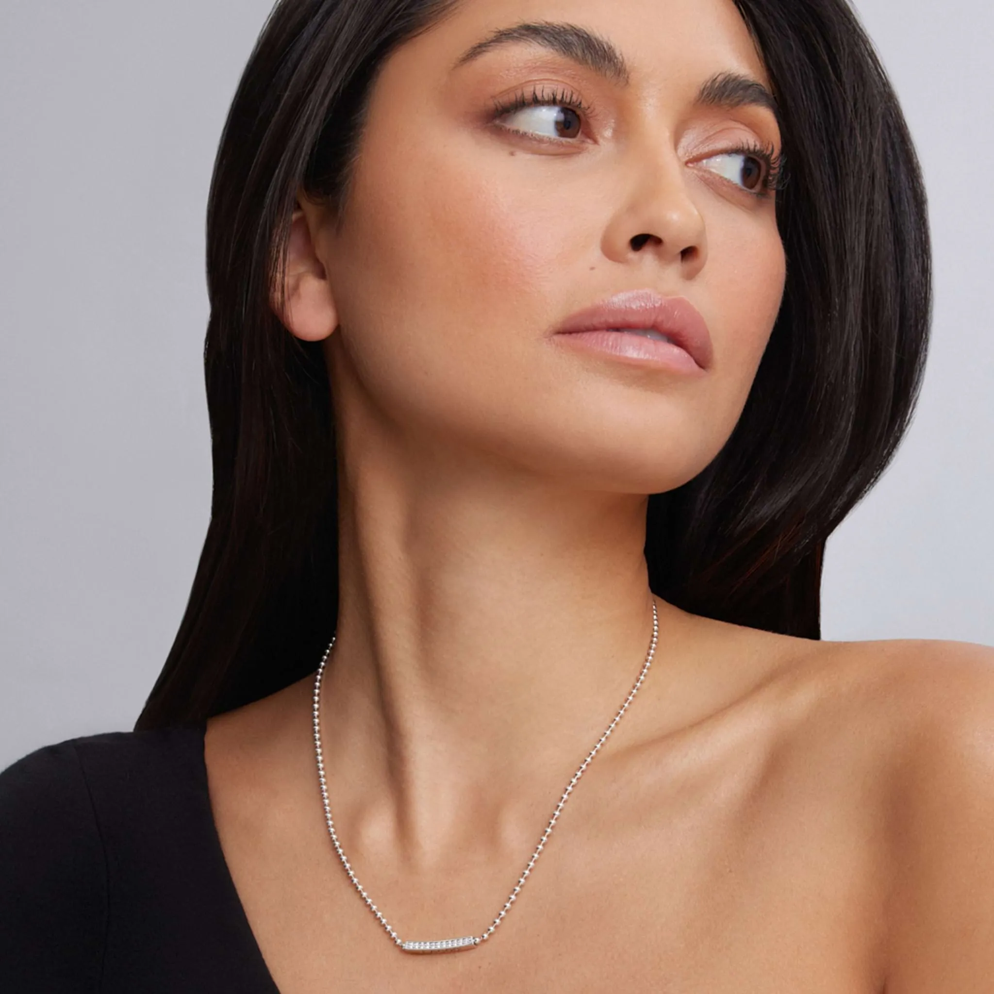 Caviar Spark Small Station Diamond Beaded Necklace sold by LAGOS product image thumbnail 2