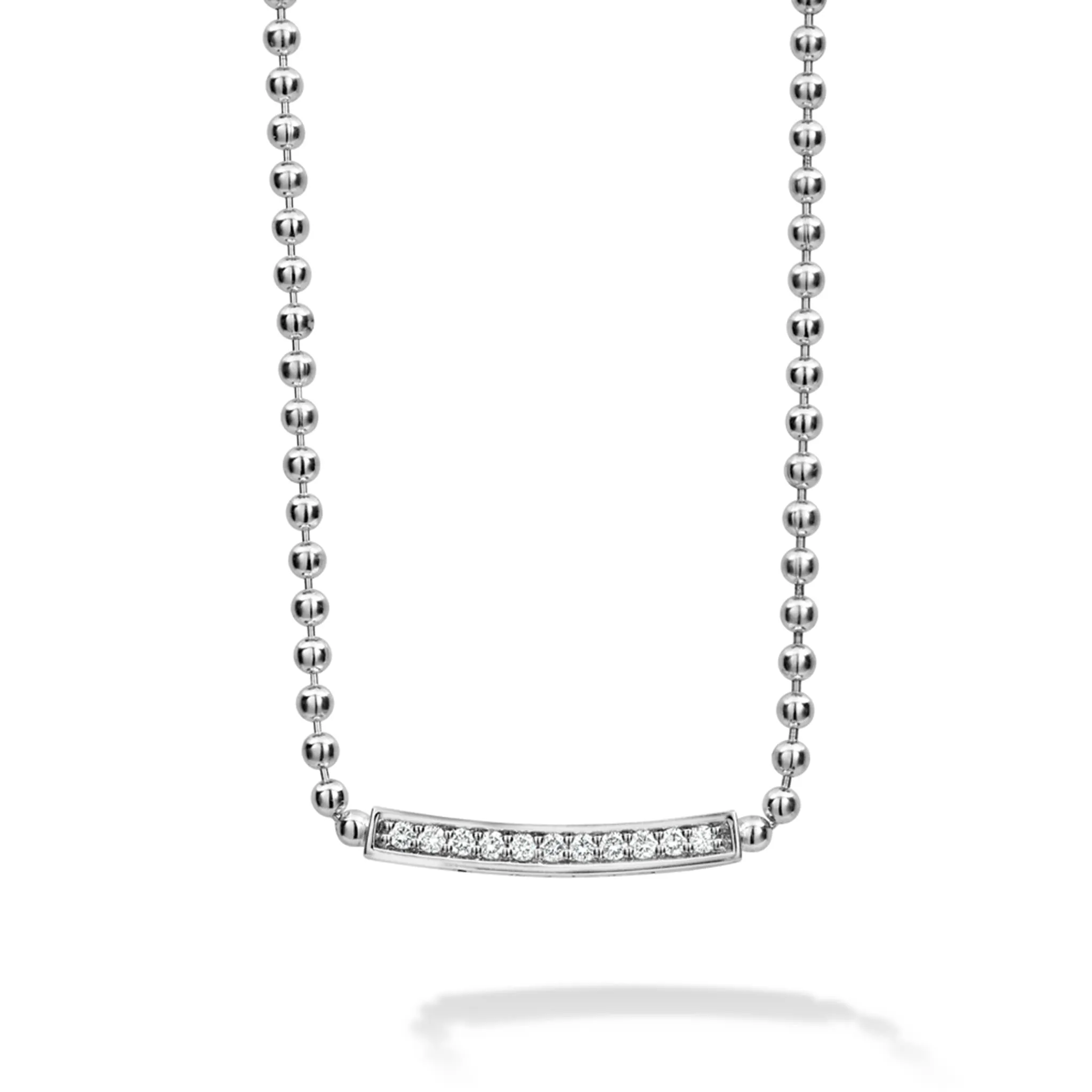 Caviar Spark Small Station Diamond Beaded Necklace sold by LAGOS