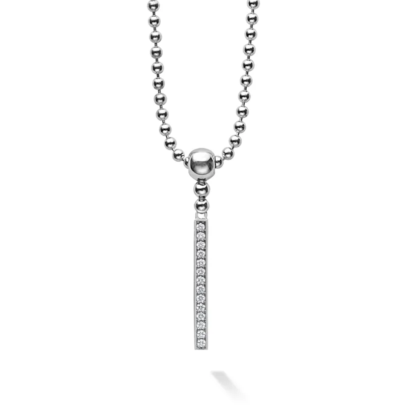 Caviar Spark Linear Diamond Pendant Necklace sold by LAGOS