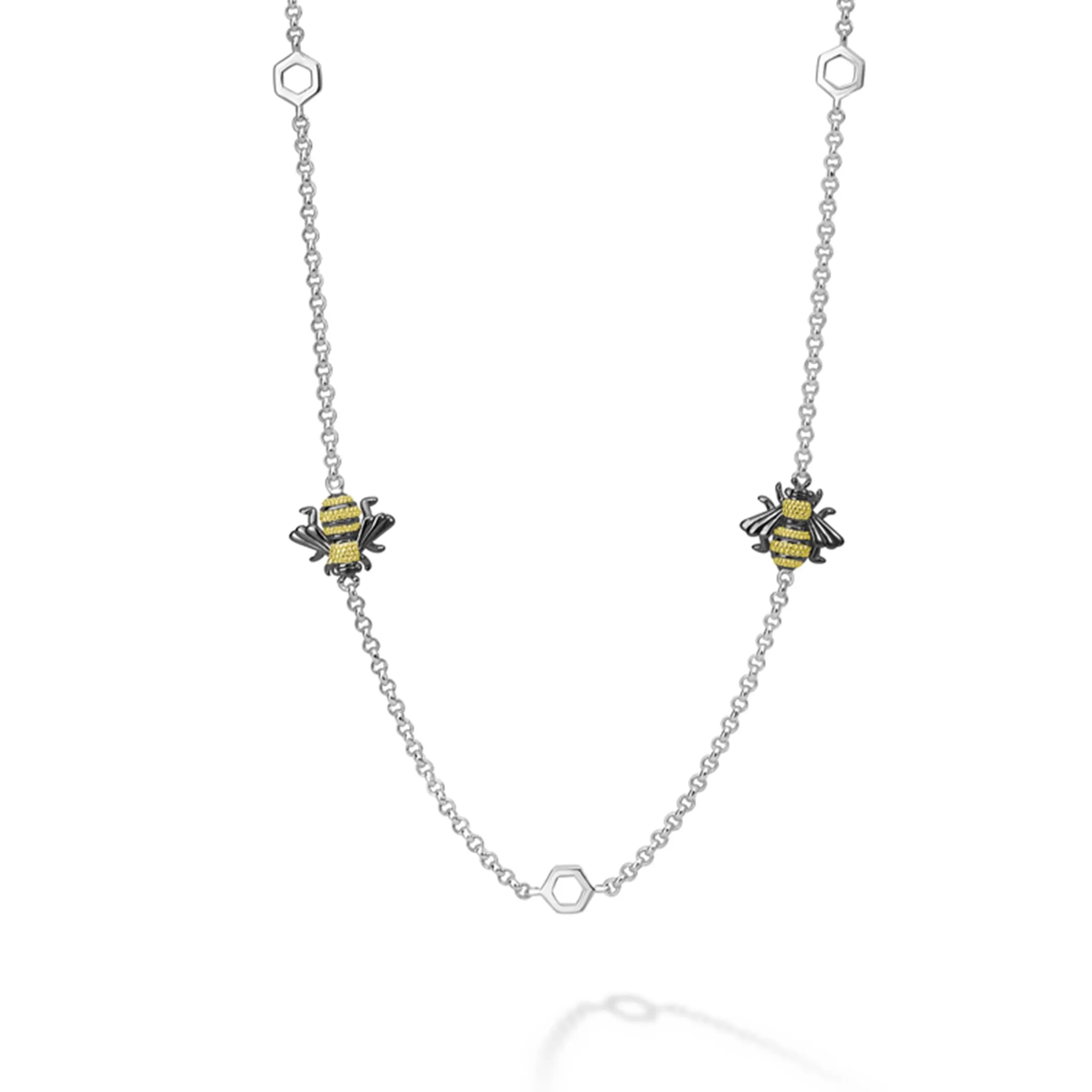 Rare Wonders Five Station Honeybee Necklace sold by LAGOS