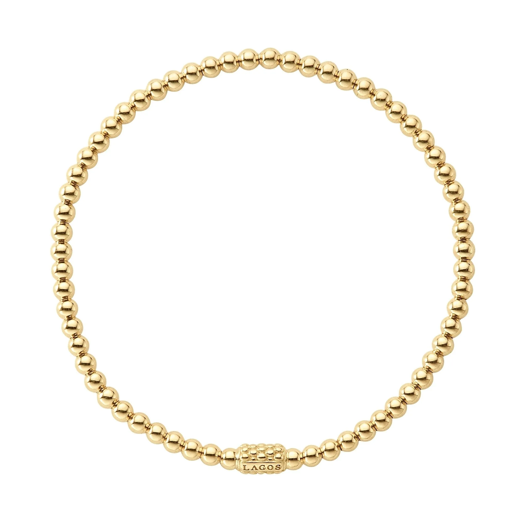 Caviar Gold 18K Gold Bead Bracelet | 3mm sold by LAGOS product image thumbnail 3