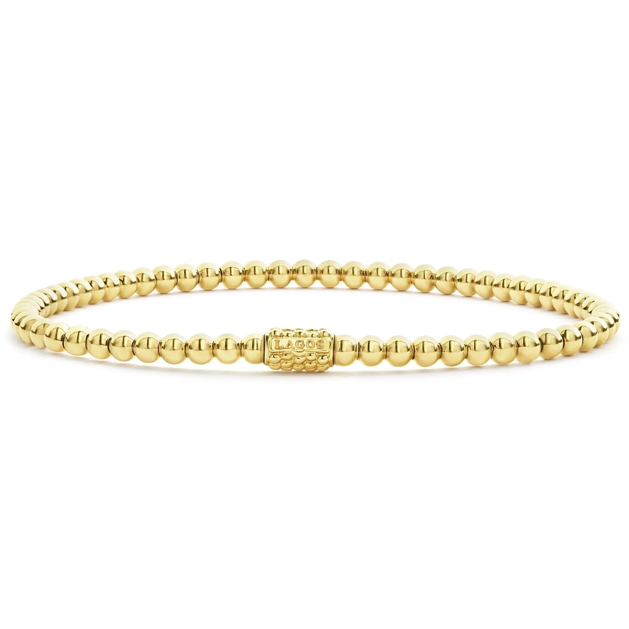 Caviar Gold 18K Gold Bead Bracelet | 3mm sold by LAGOS