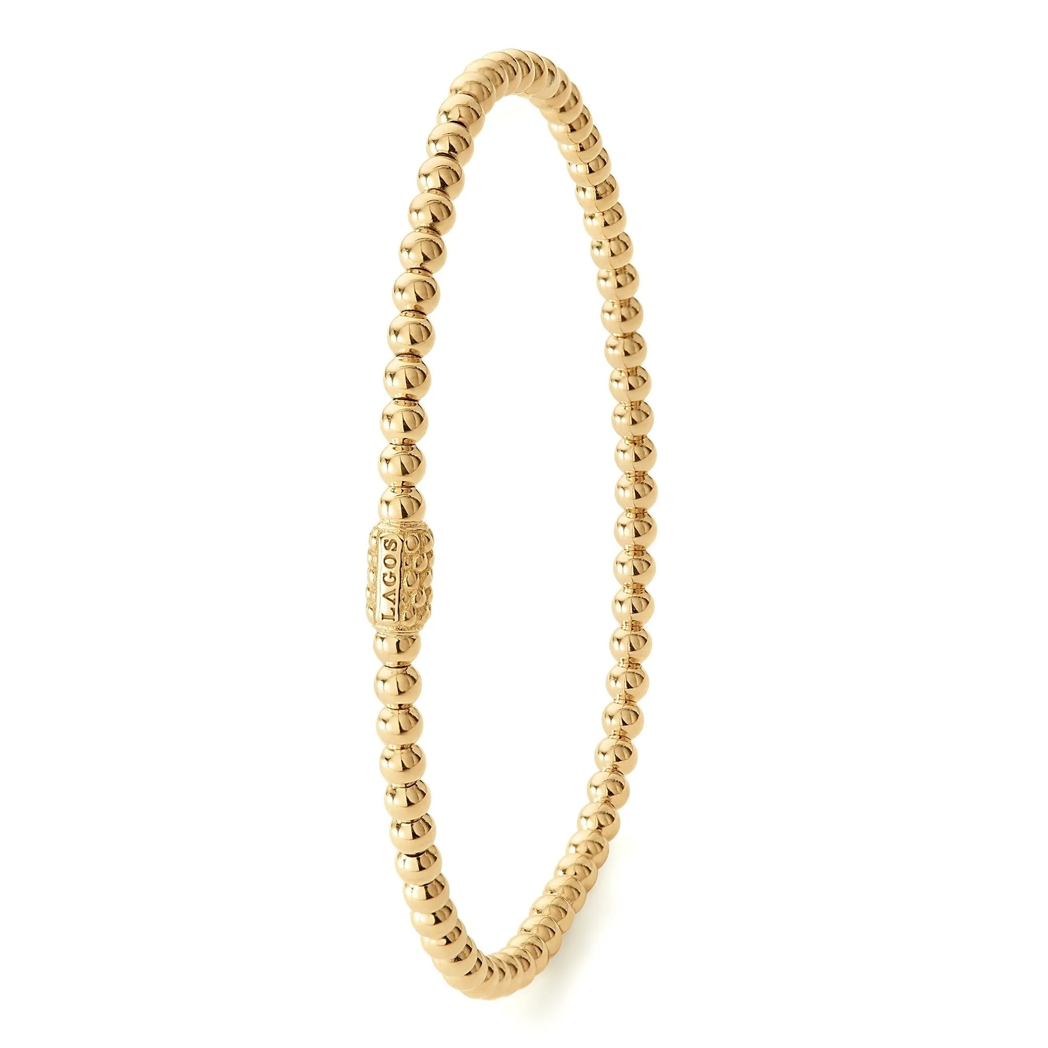 Caviar Gold 18K Gold Bead Bracelet | 3mm sold by LAGOS product image thumbnail 4