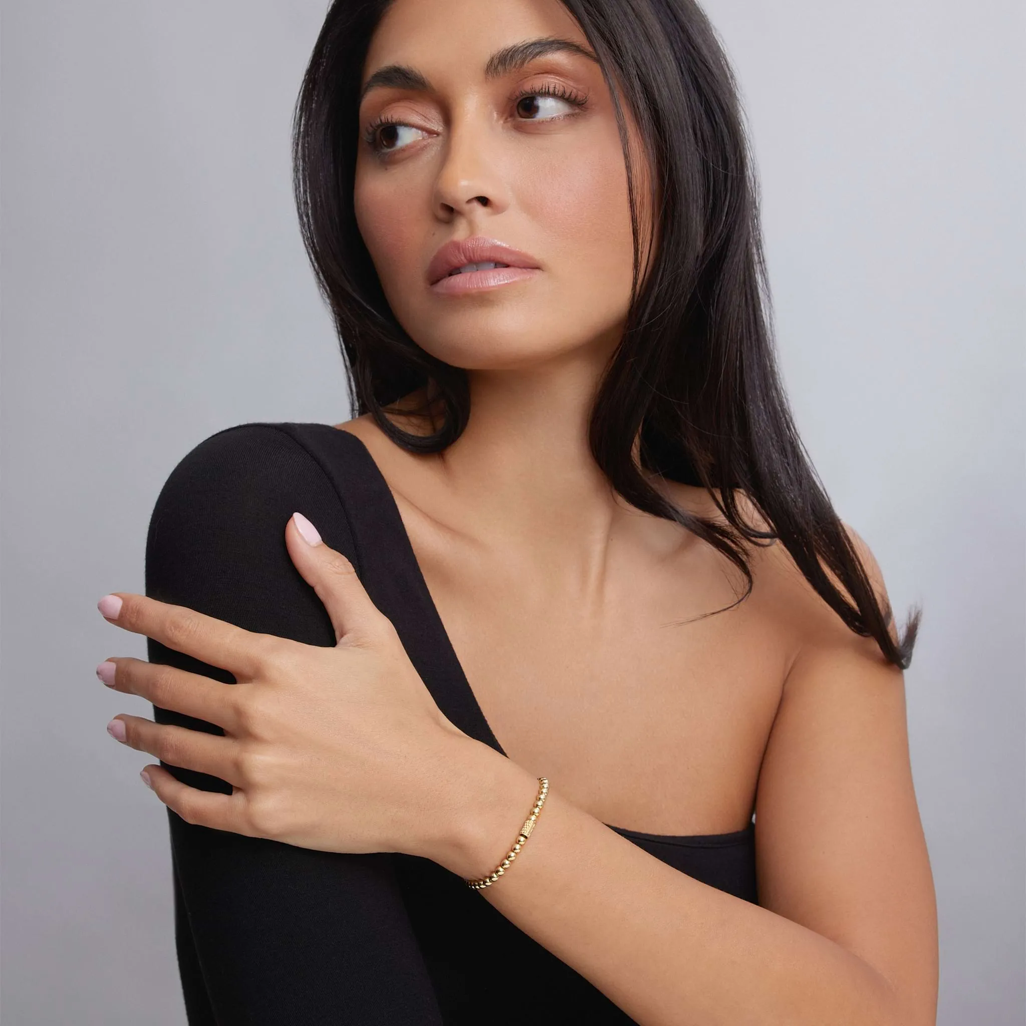 Caviar Gold 18K Gold Bead Bracelet | 4mm sold by LAGOS product image thumbnail 2