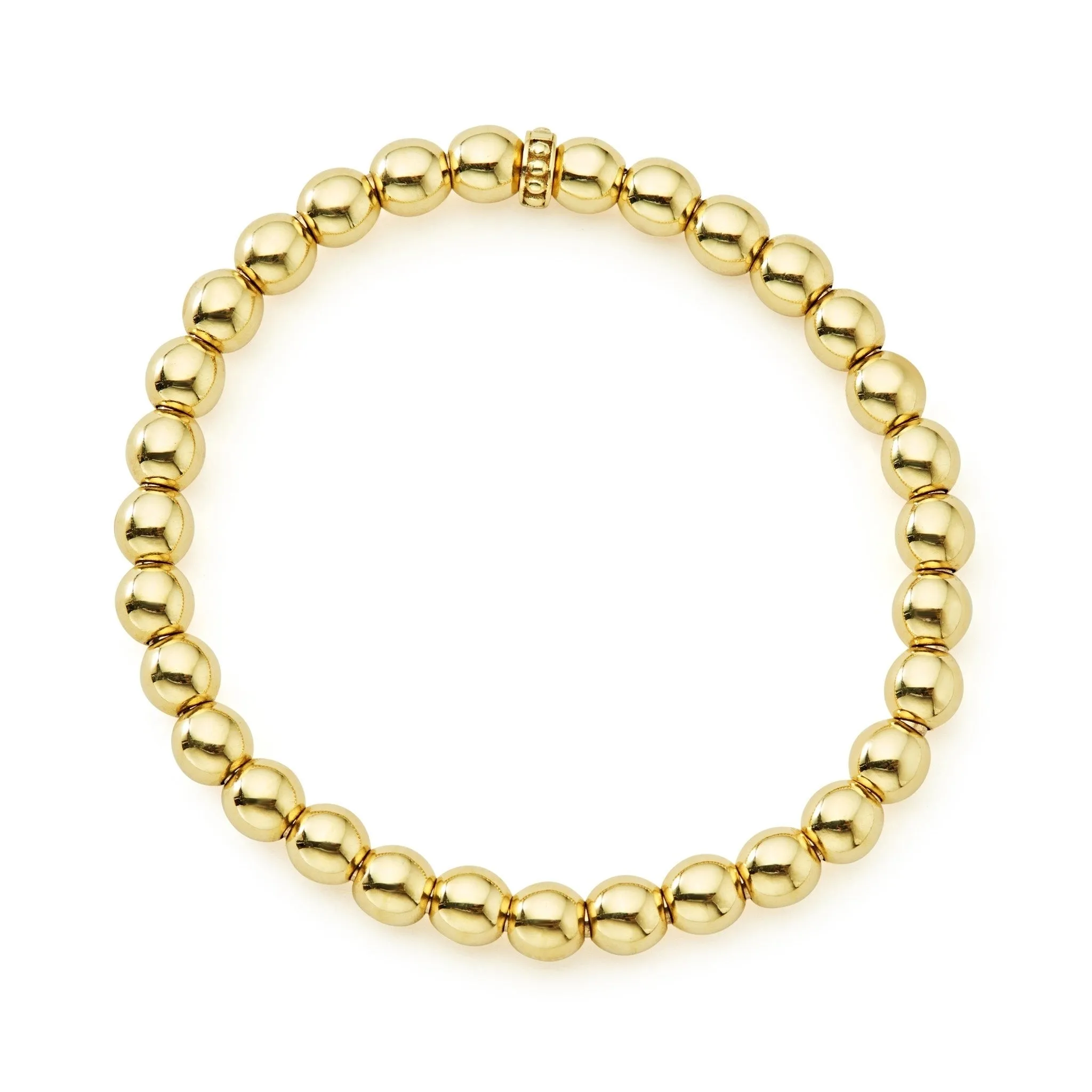 Caviar Gold 18K Gold Bead Bracelet | 6mm sold by LAGOS product image thumbnail 3