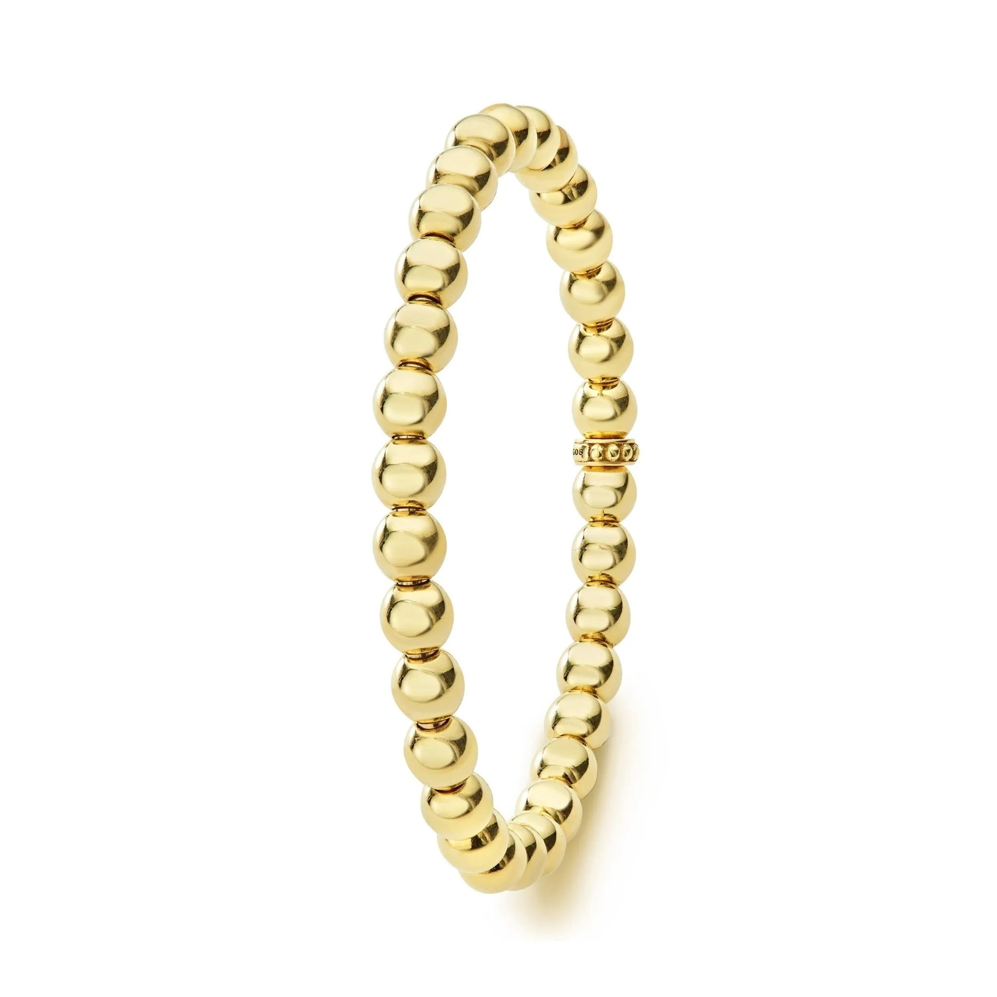 Caviar Gold 18K Gold Bead Bracelet | 6mm sold by LAGOS product image thumbnail 4