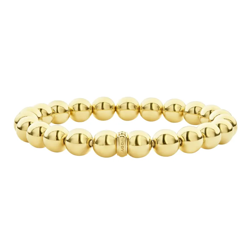 Caviar Gold 18K Gold Bead Bracelet | 8mm sold by LAGOS