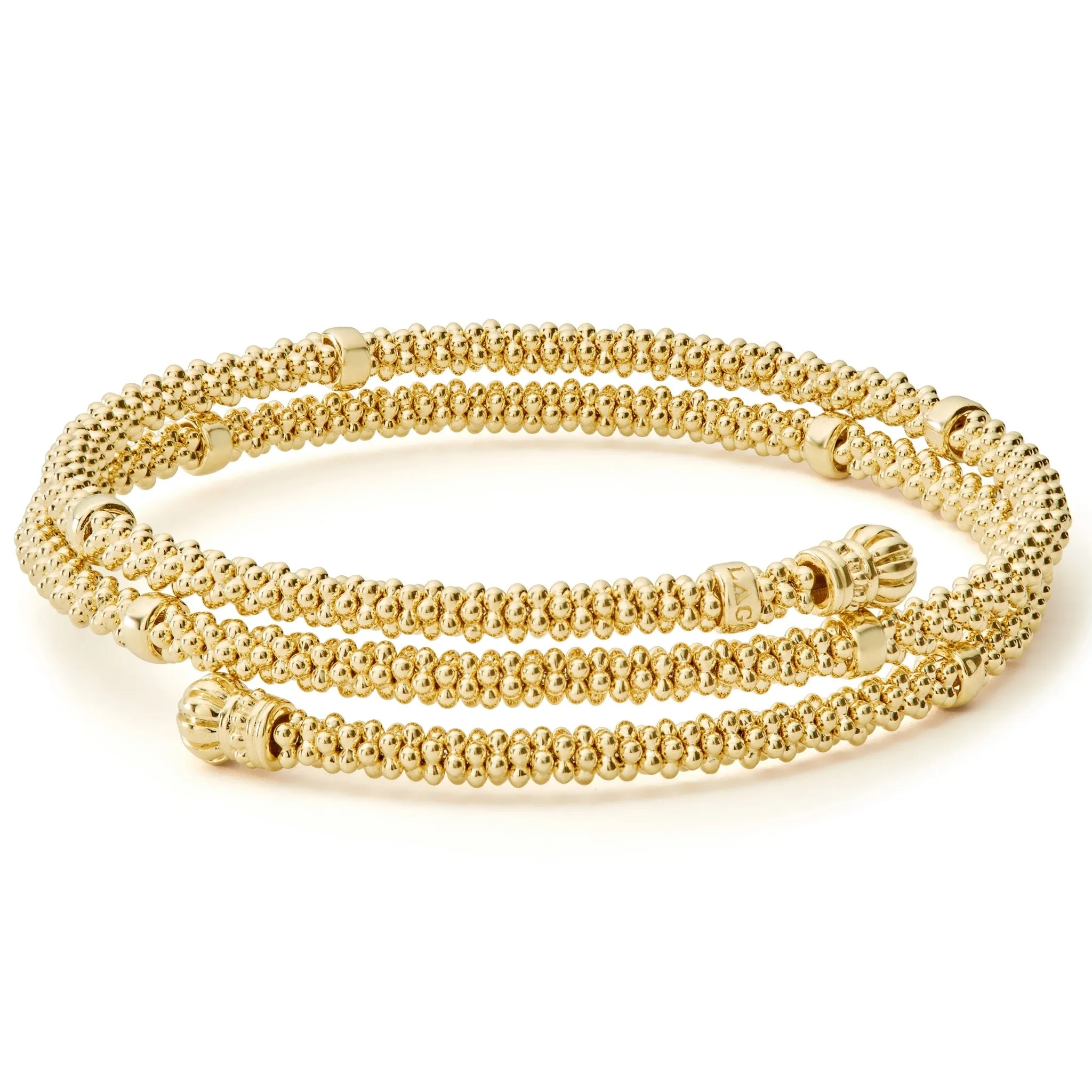 Caviar Gold 18K Gold Wrap Bracelet sold by LAGOS
