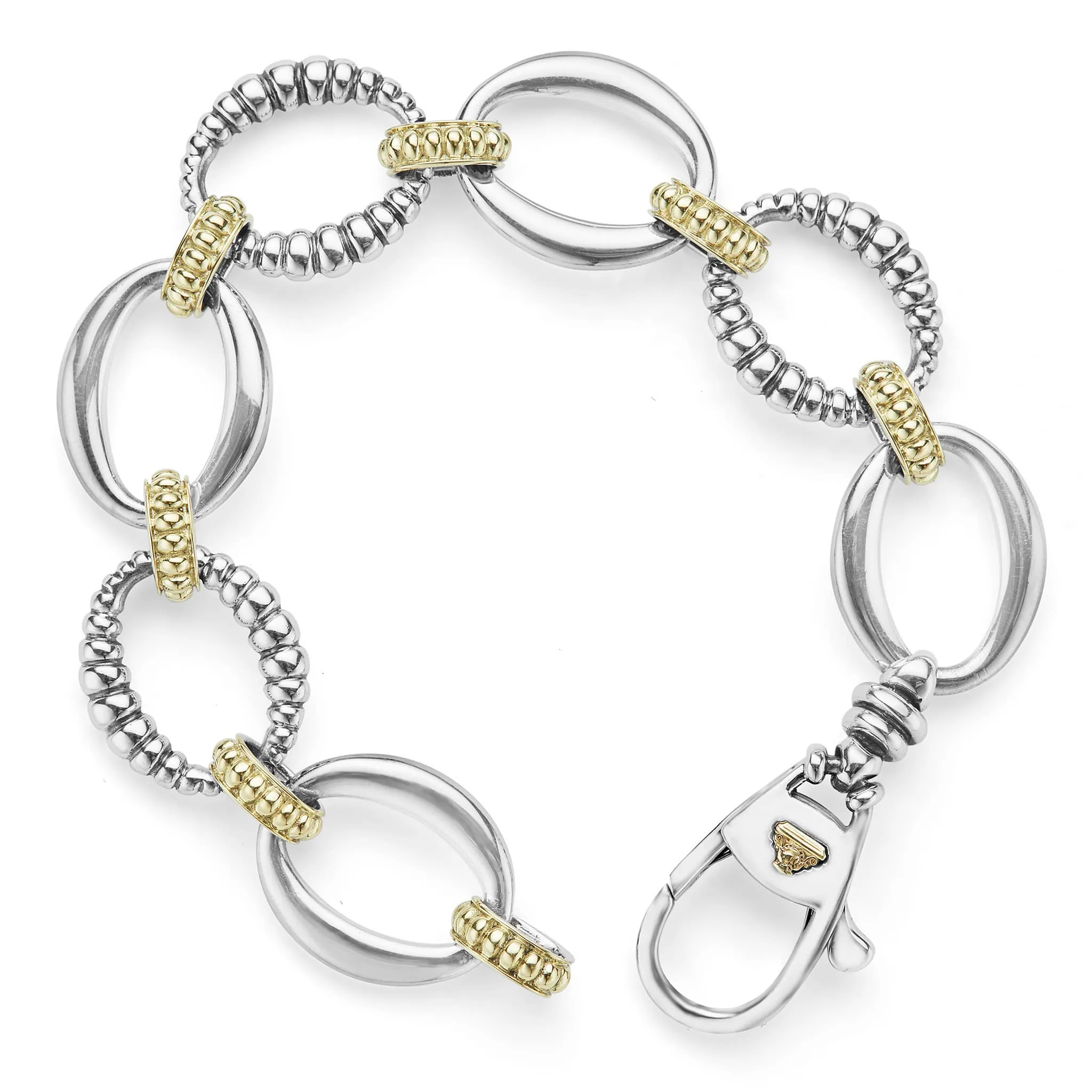 Signature Caviar Two-Tone Link Bracelet sold by LAGOS product image thumbnail 5