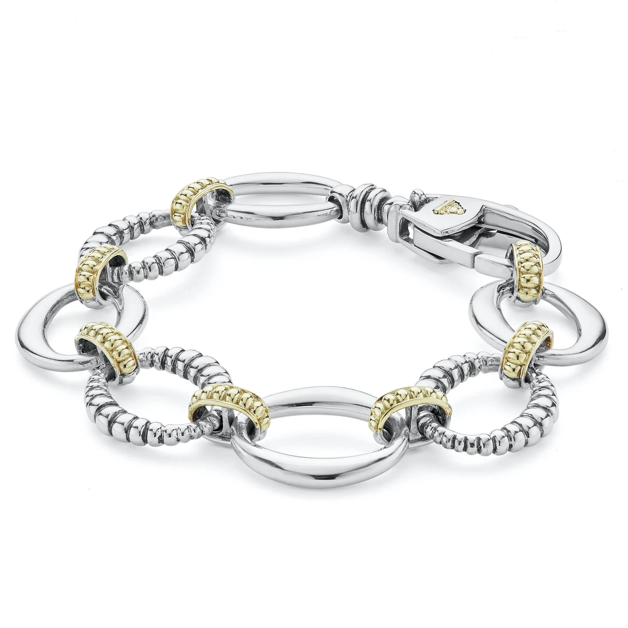Signature Caviar Two-Tone Link Bracelet sold by LAGOS product image thumbnail 4