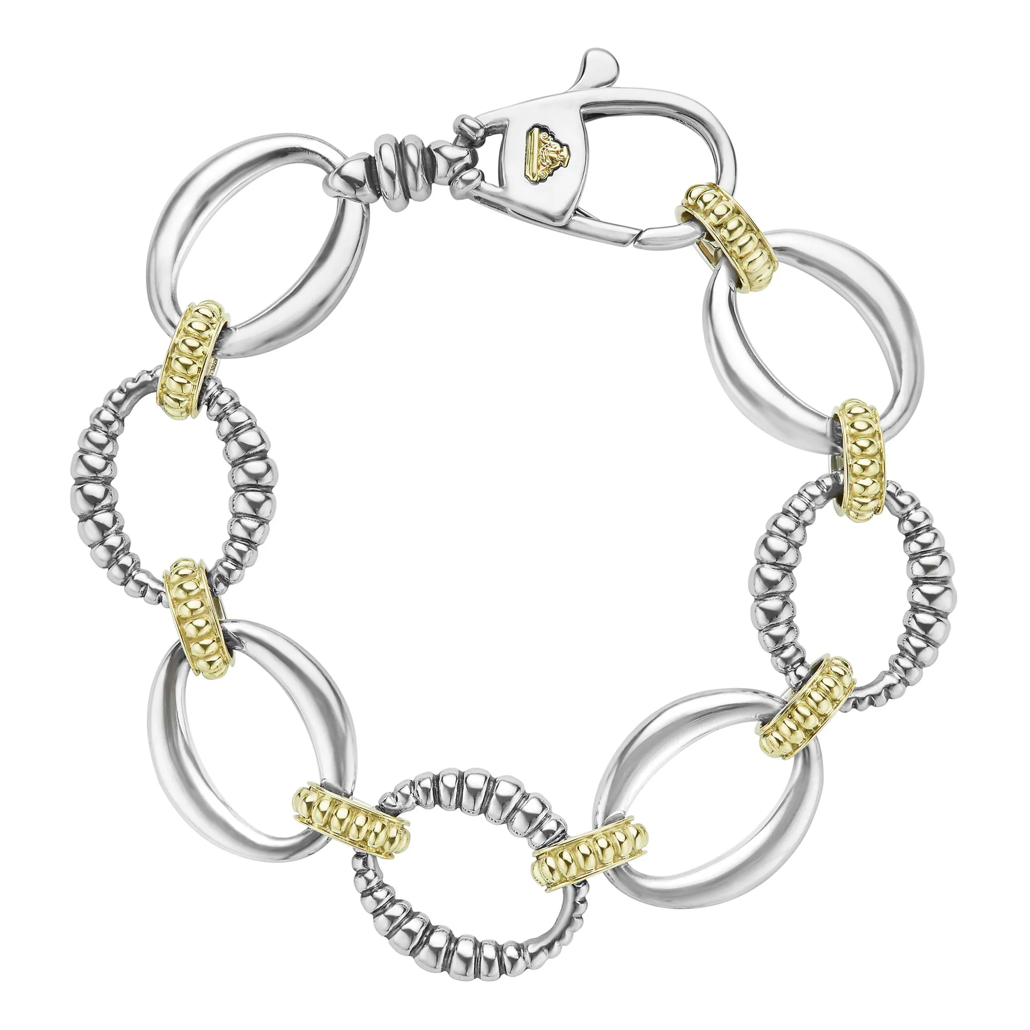 Signature Caviar Two-Tone Link Bracelet sold by LAGOS