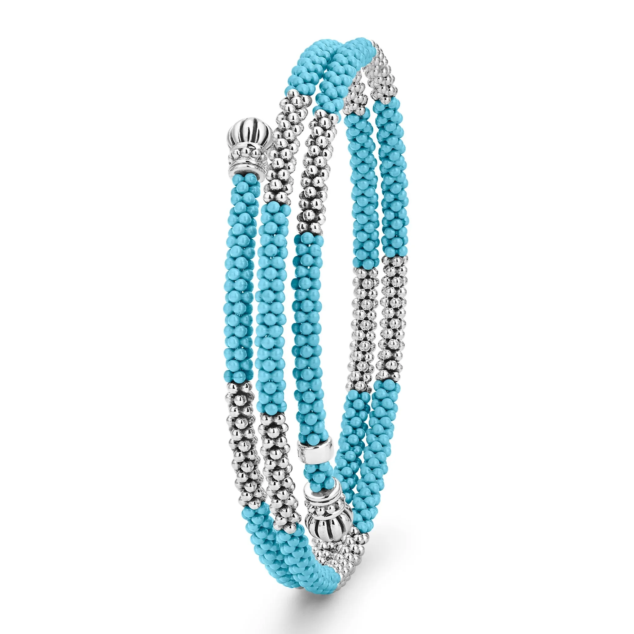 Blue Caviar Blue Ceramic Beaded Wrap Bracelet sold by LAGOS product image thumbnail 3