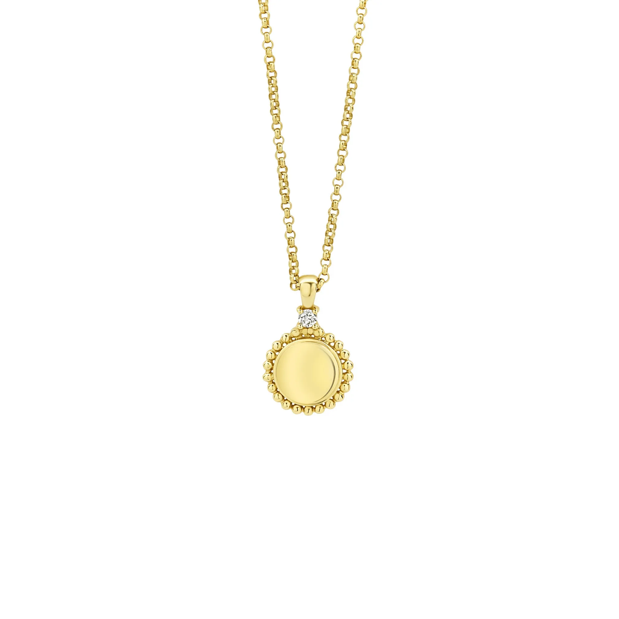 Caviar Gold 18K Gold Diamond Pendant Necklace sold by LAGOS