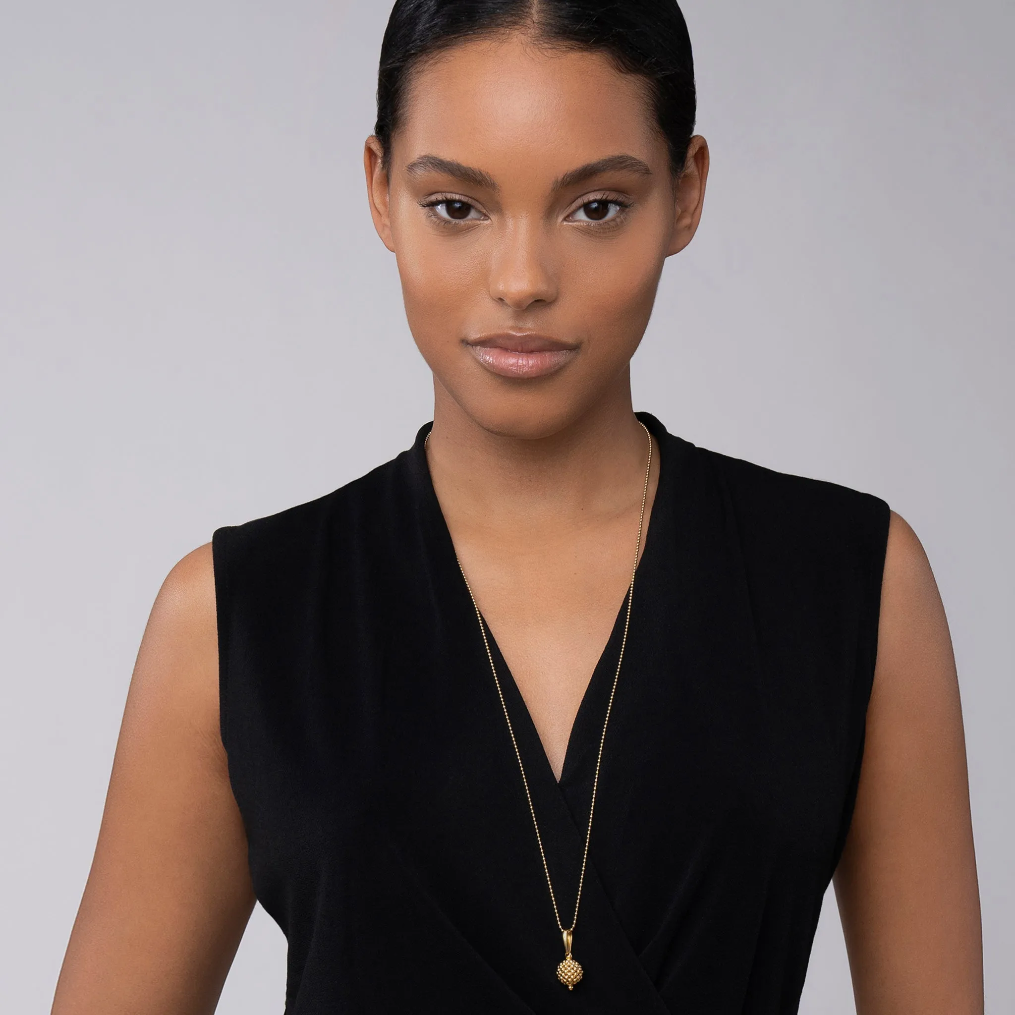 Caviar Gold 18K Gold Caviar Beaded Pendant Necklace sold by LAGOS product image thumbnail 2