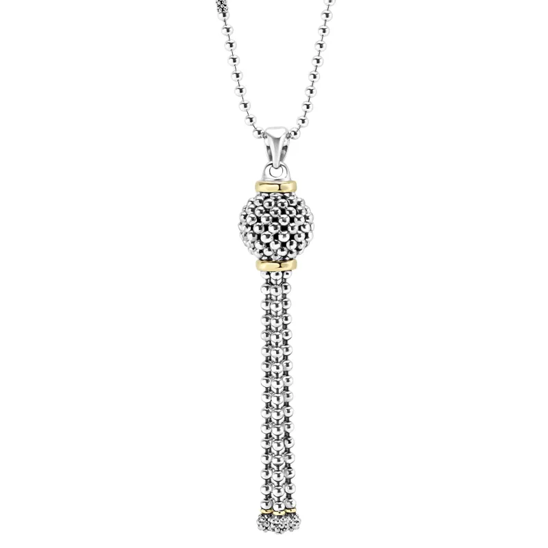 Signature Caviar Tassel Pendant Necklace sold by LAGOS