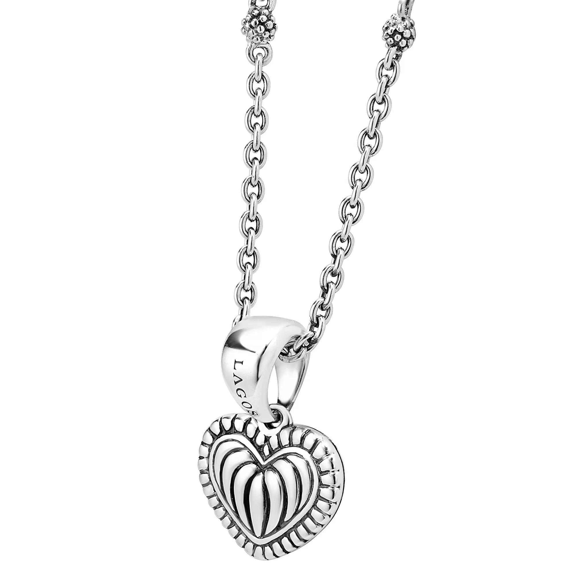 Beloved Fluted Heart Pendant Necklace sold by LAGOS product image thumbnail 5