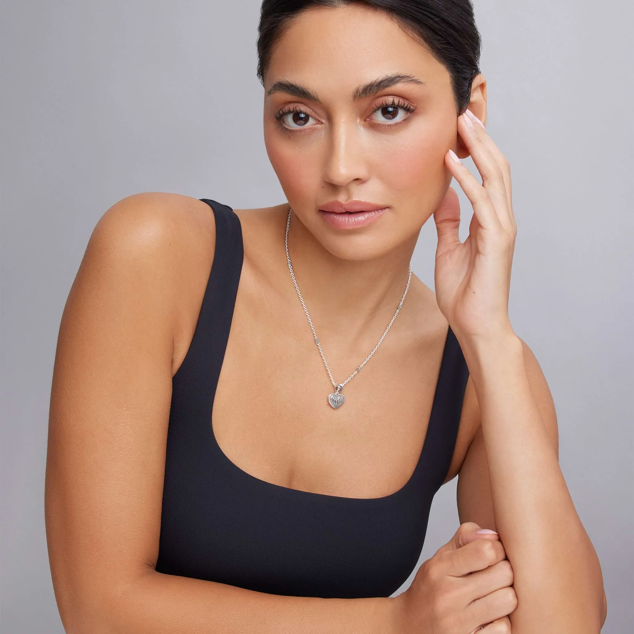 Beloved Fluted Heart Pendant Necklace sold by LAGOS product image thumbnail 2