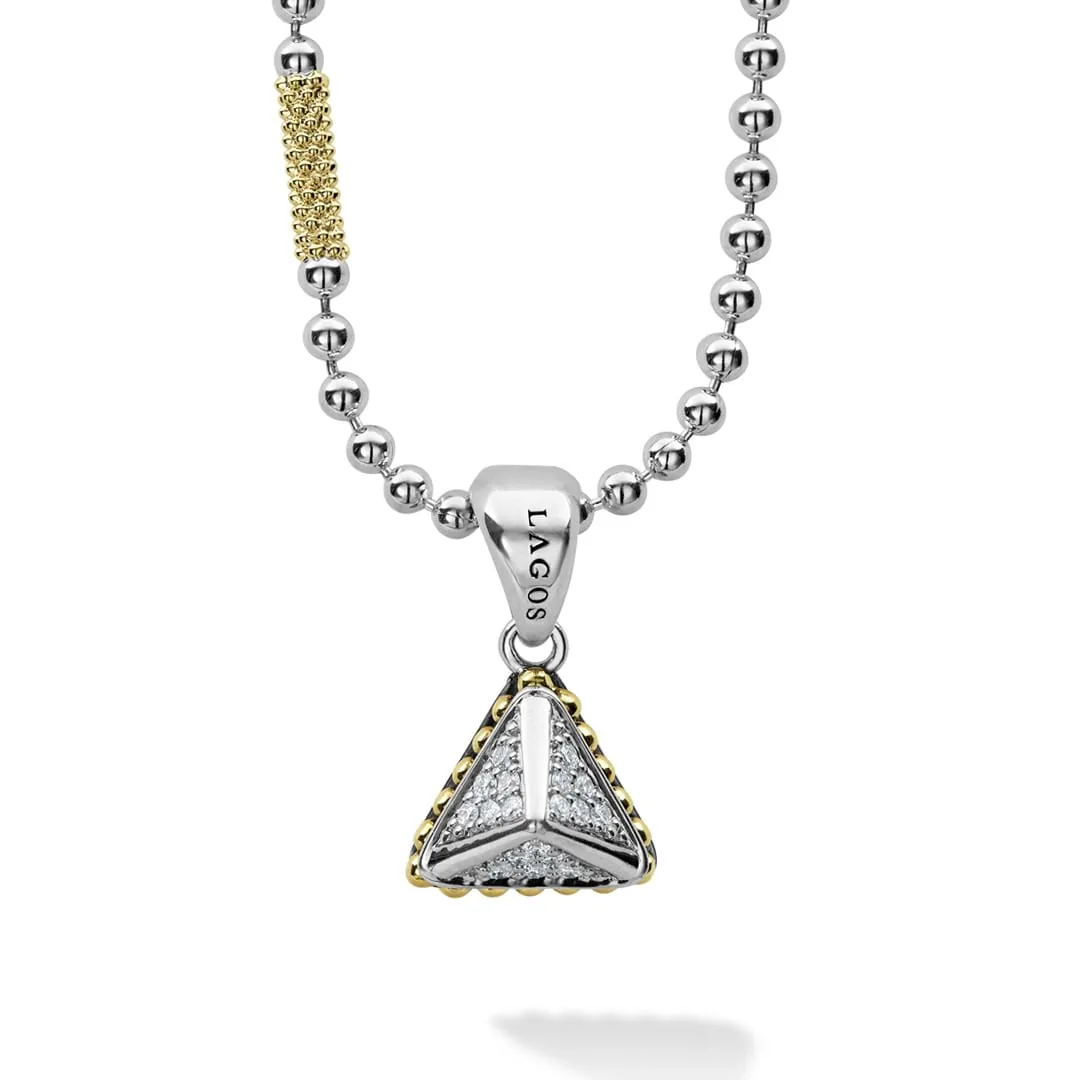 KSL Pyramid Diamond Pendant Necklace sold by LAGOS