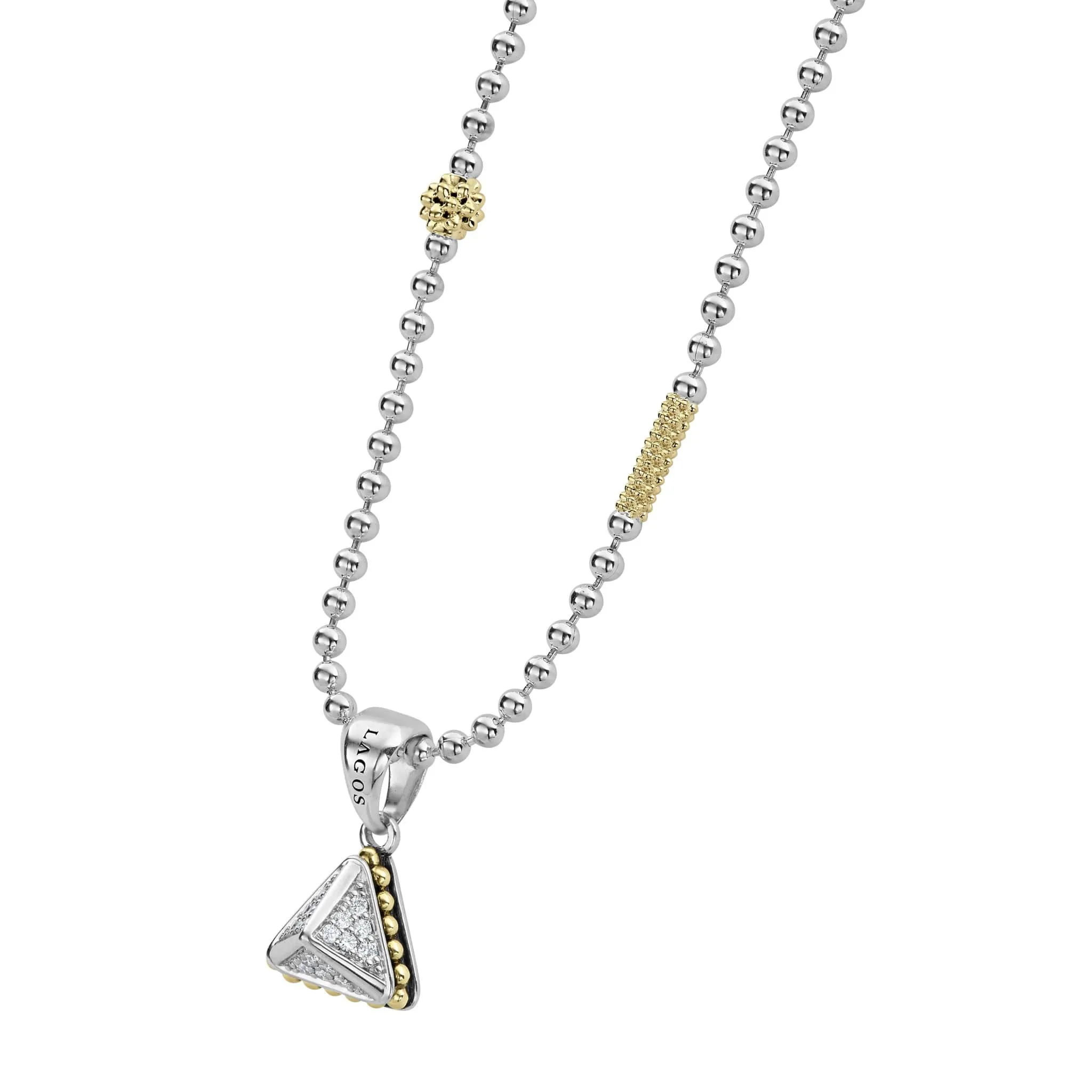 KSL Pyramid Diamond Pendant Necklace sold by LAGOS product image thumbnail 5