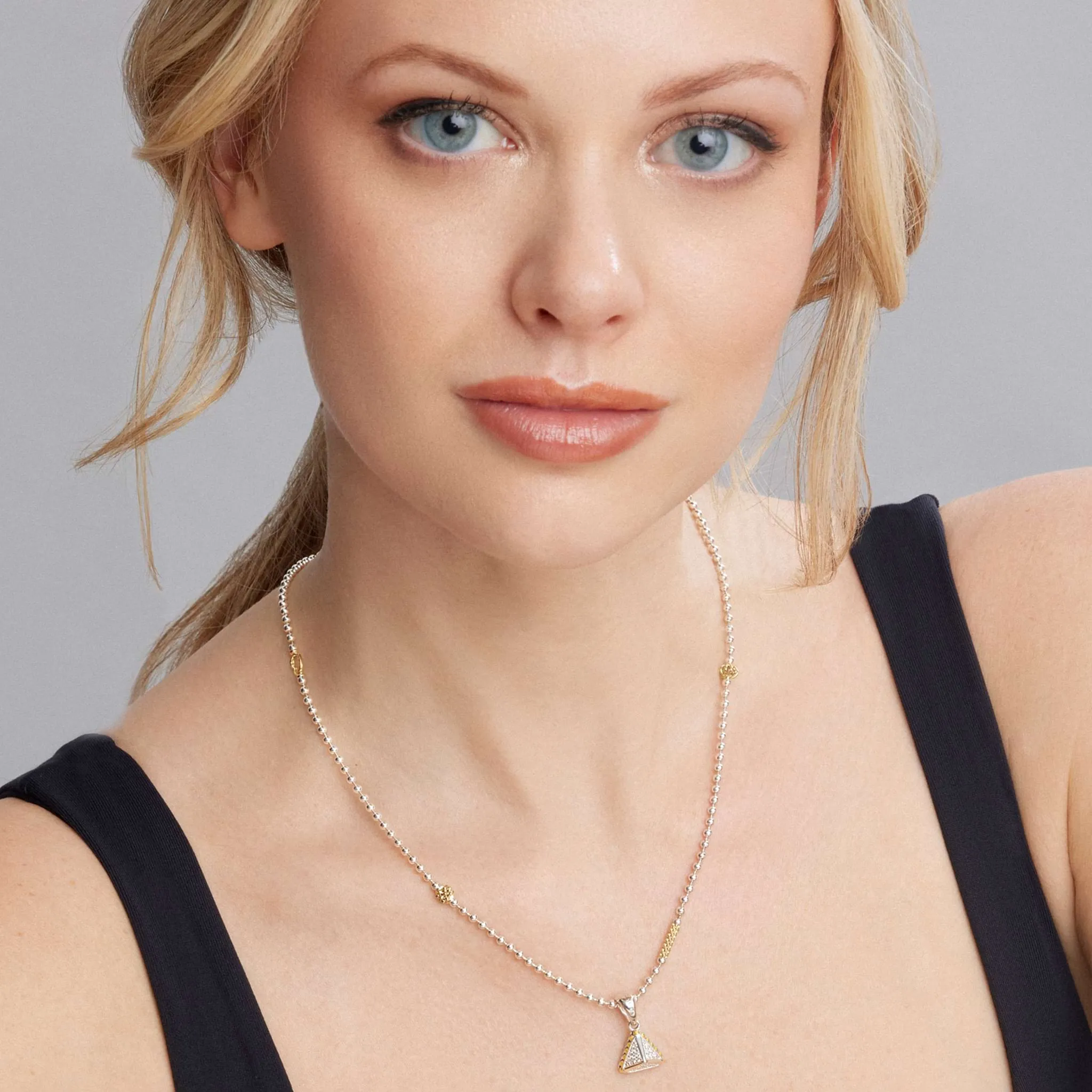 KSL Pyramid Diamond Pendant Necklace sold by LAGOS product image thumbnail 2