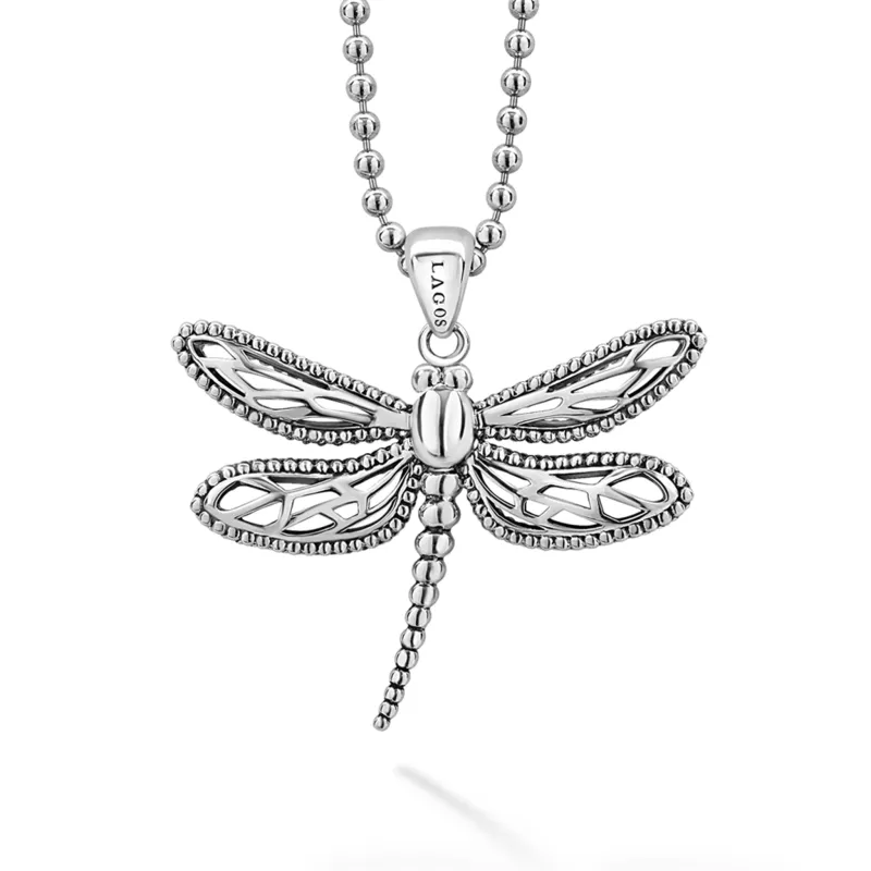 Rare Wonders Dragonfly Pendant Necklace made by LAGOS