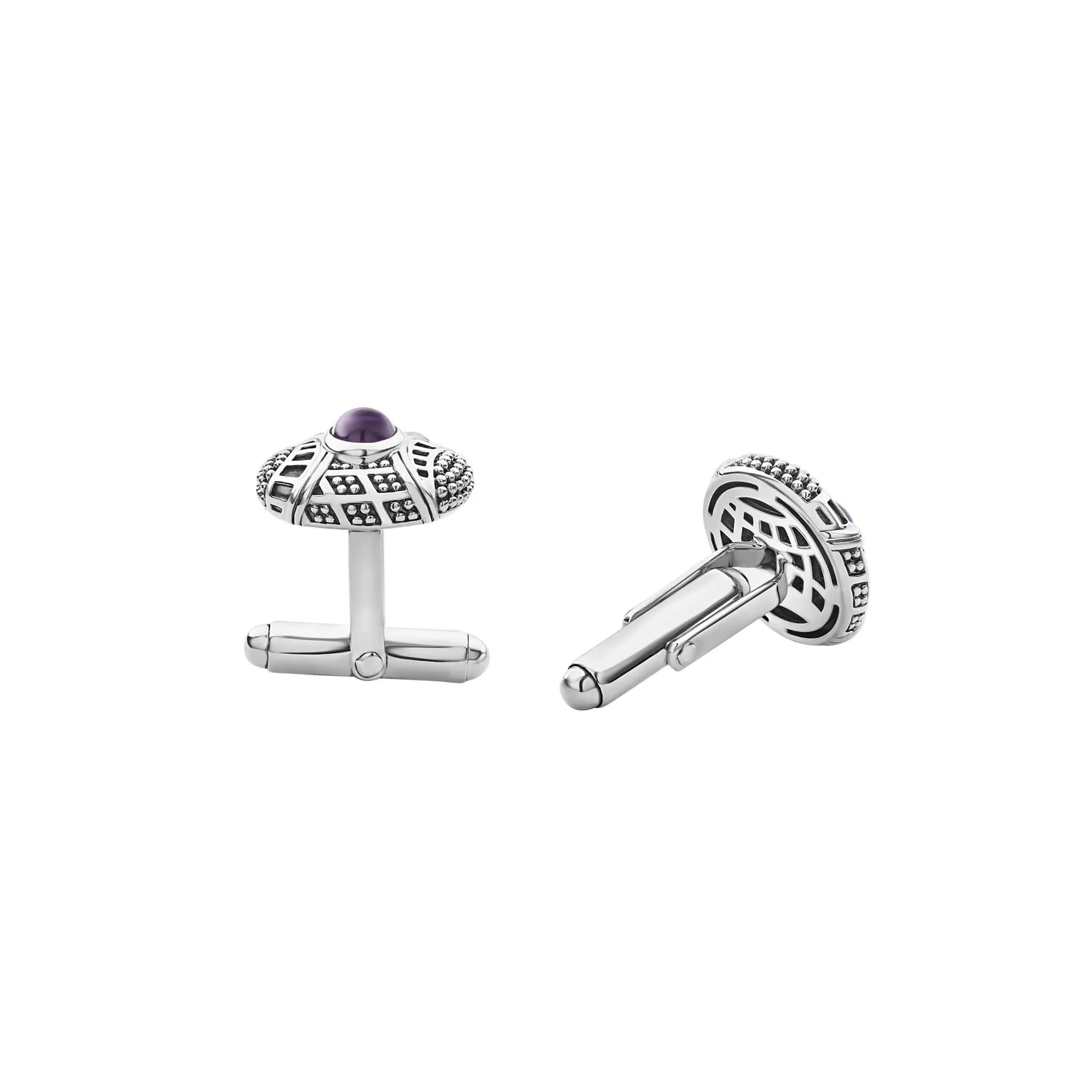 Keep Memory Alive Amethyst Cufflinks sold by LAGOS product image thumbnail 2