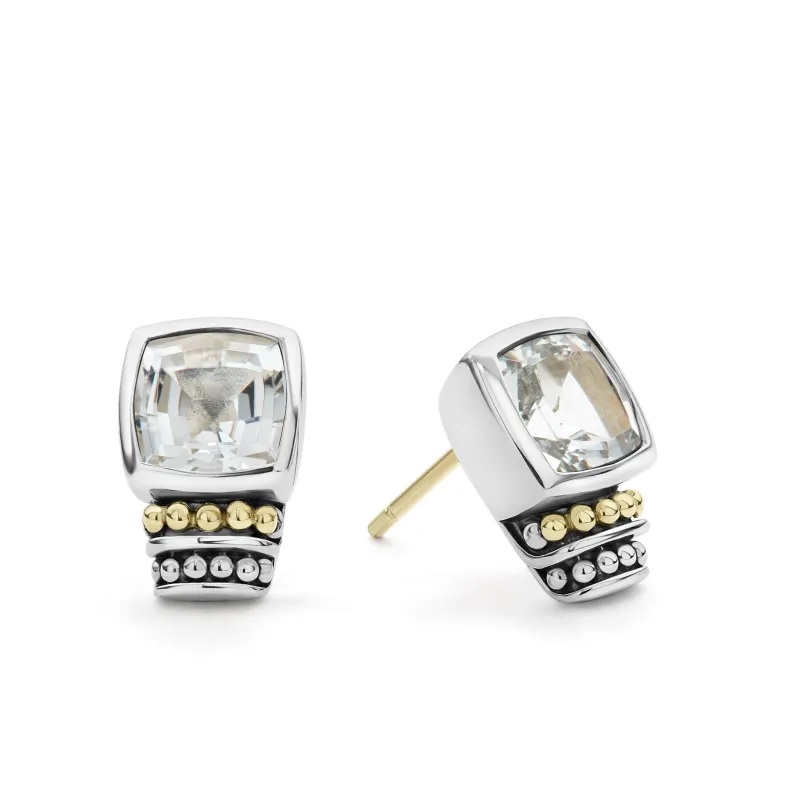 Rittenhouse Bezel-Set White Topaz Stud Earrings sold by LAGOS