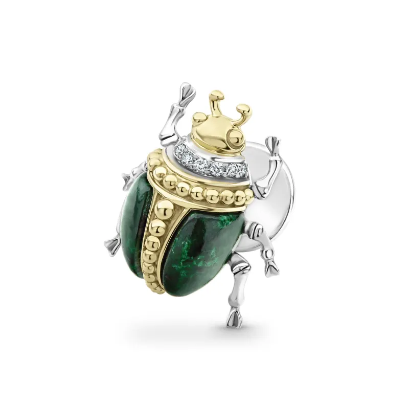 Rare Wonders Jade Diamond Beetle Pin sold by LAGOS