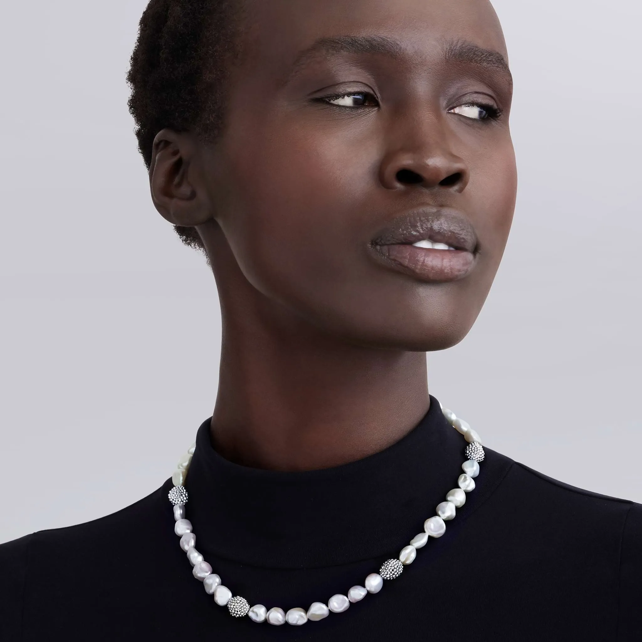 Luna Keshi Pearl Necklace | 18 inch sold by LAGOS product image thumbnail 2