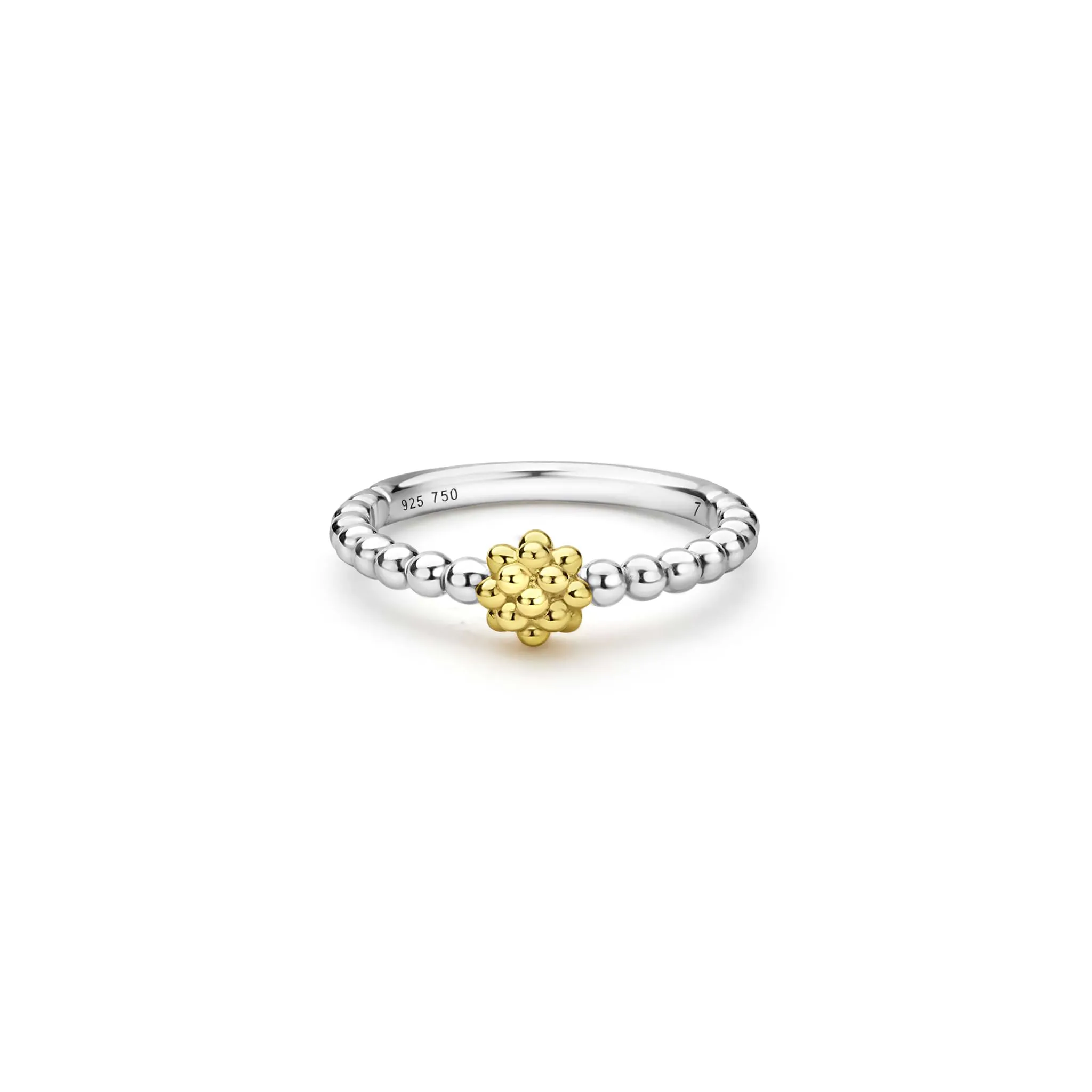 Caviar Icon Two-Tone Caviar Stacking Ring | 5mm sold by LAGOS product image thumbnail 5