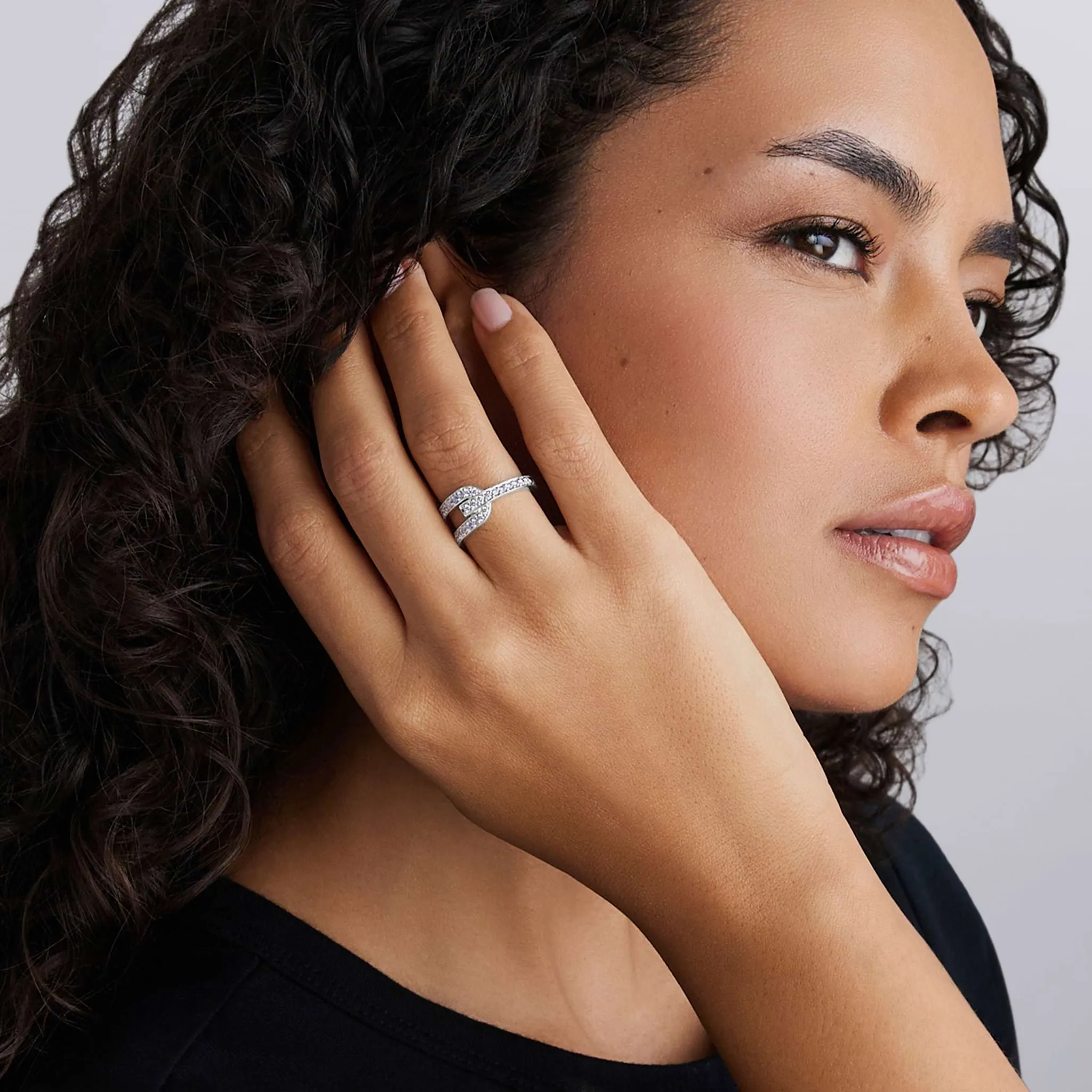 Caviar Spark Silver Caviar Linear Diamond Ring sold by LAGOS product image thumbnail 2
