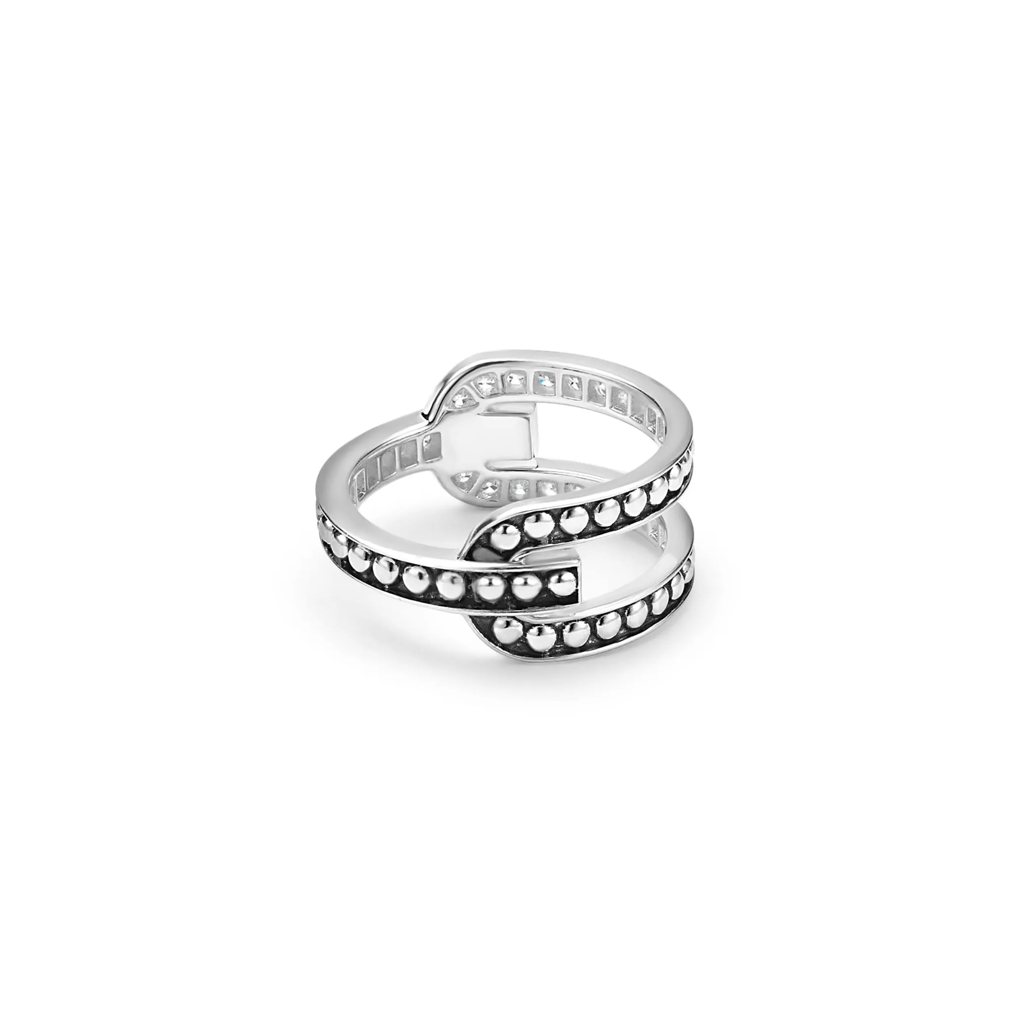 Caviar Spark Silver Caviar Linear Diamond Ring sold by LAGOS product image thumbnail 4
