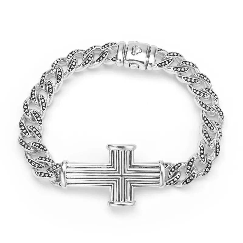 Anthem Sterling Silver Cross Link Bracelet sold by LAGOS