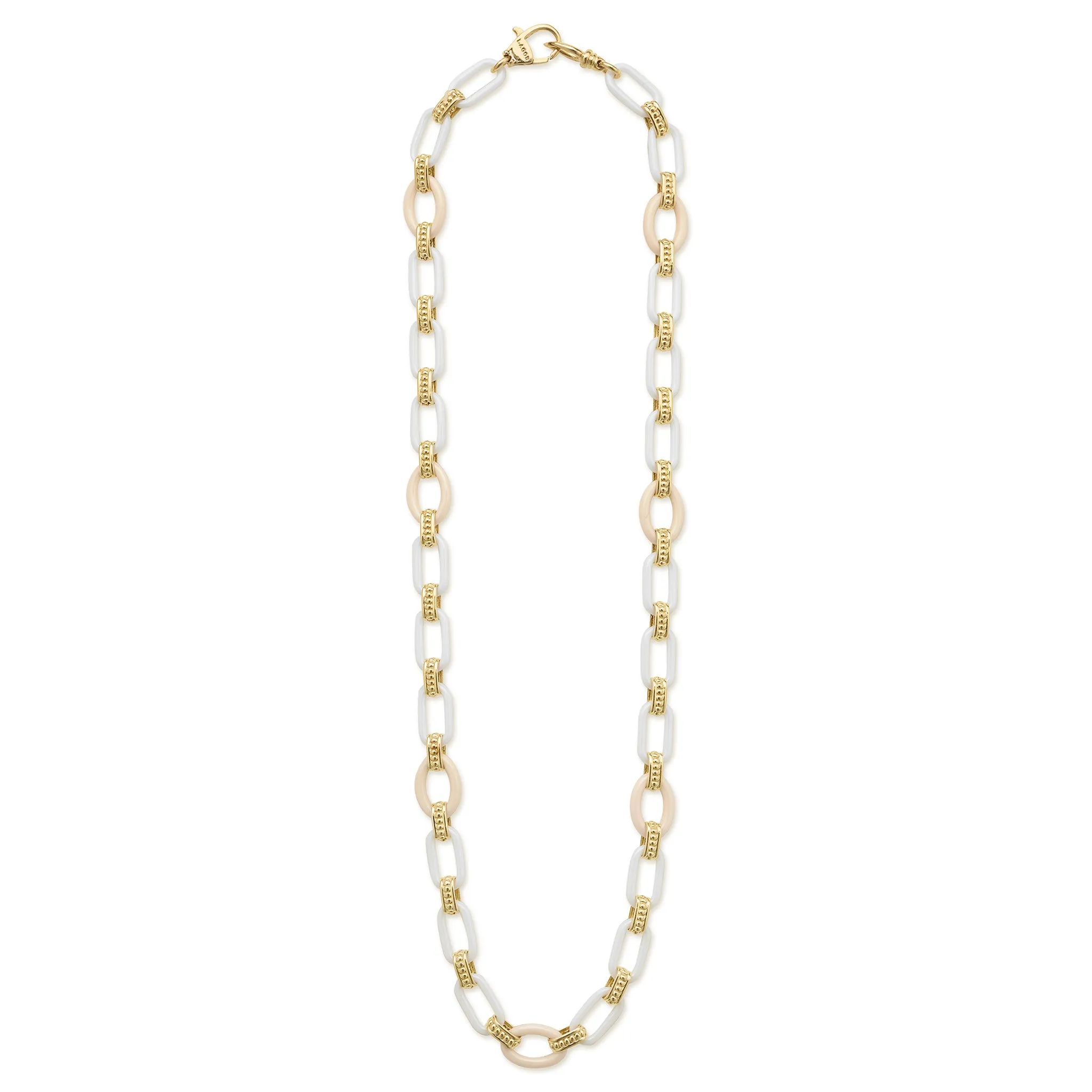 Caviar Color 18K Gold and White Ceramic Necklace sold by LAGOS product image thumbnail 2
