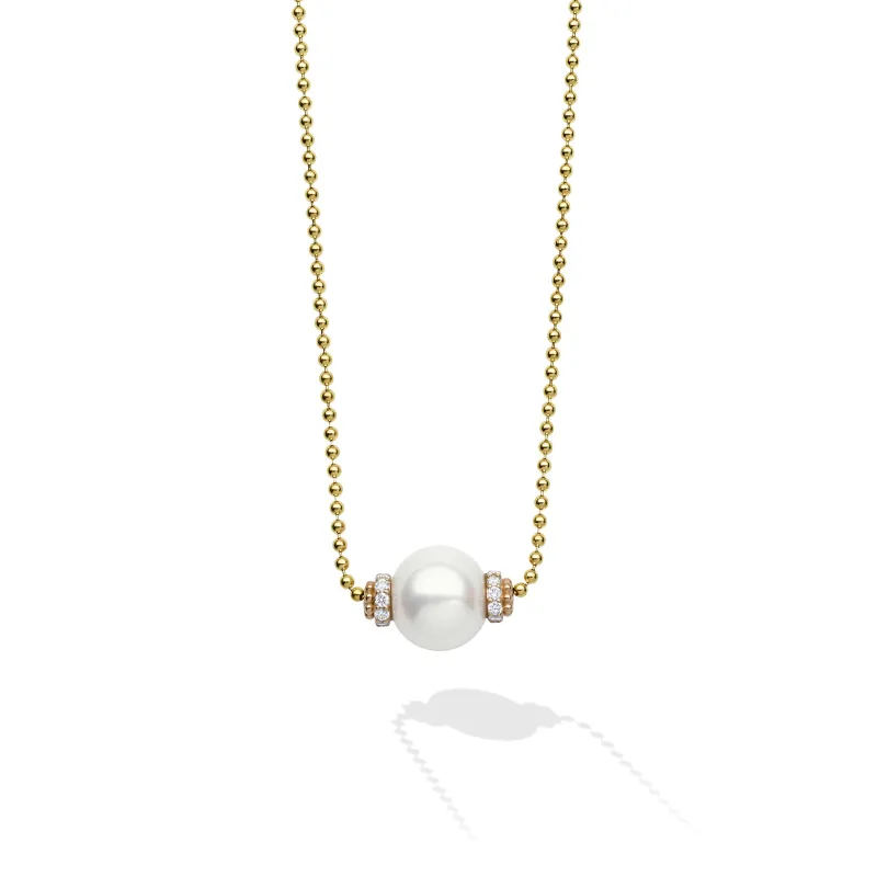 Luna 18K Gold Pearl Chain Necklace sold by LAGOS