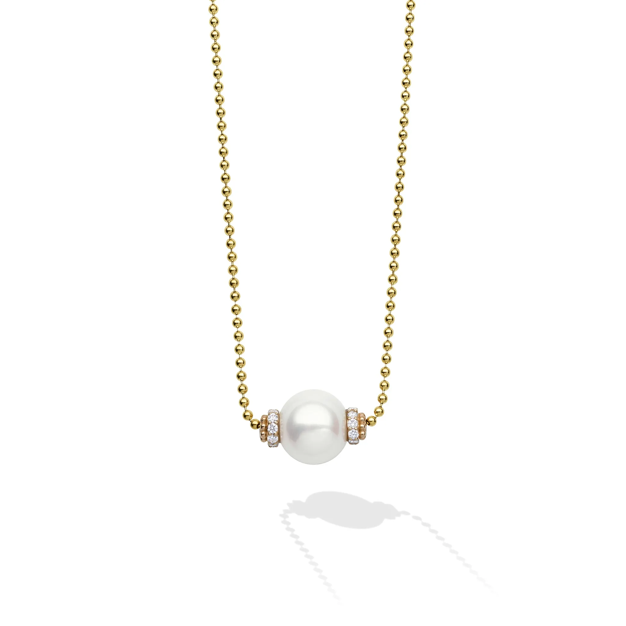 Luna 18K Gold Pearl Chain Necklace sold by LAGOS