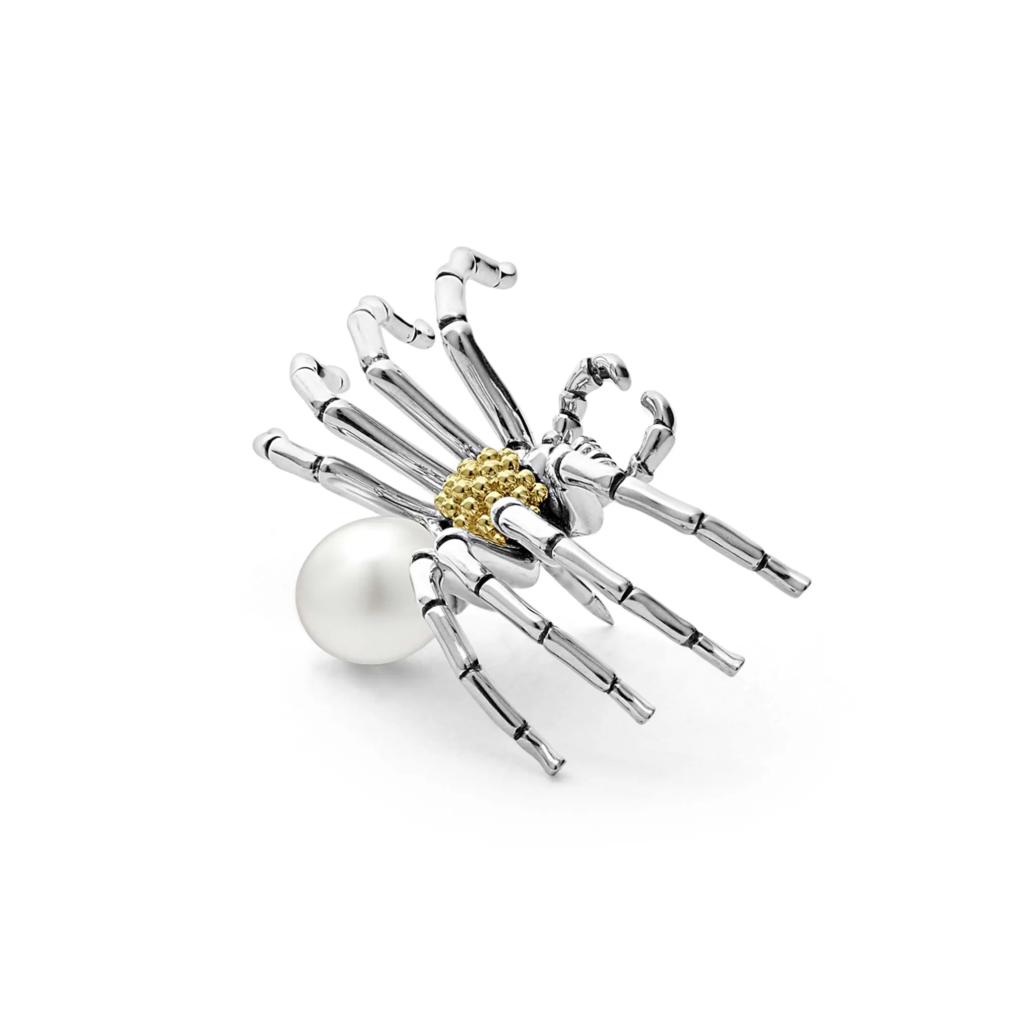 Rare Wonders Two Tone Pearl Spider Pin sold by LAGOS product image thumbnail 3