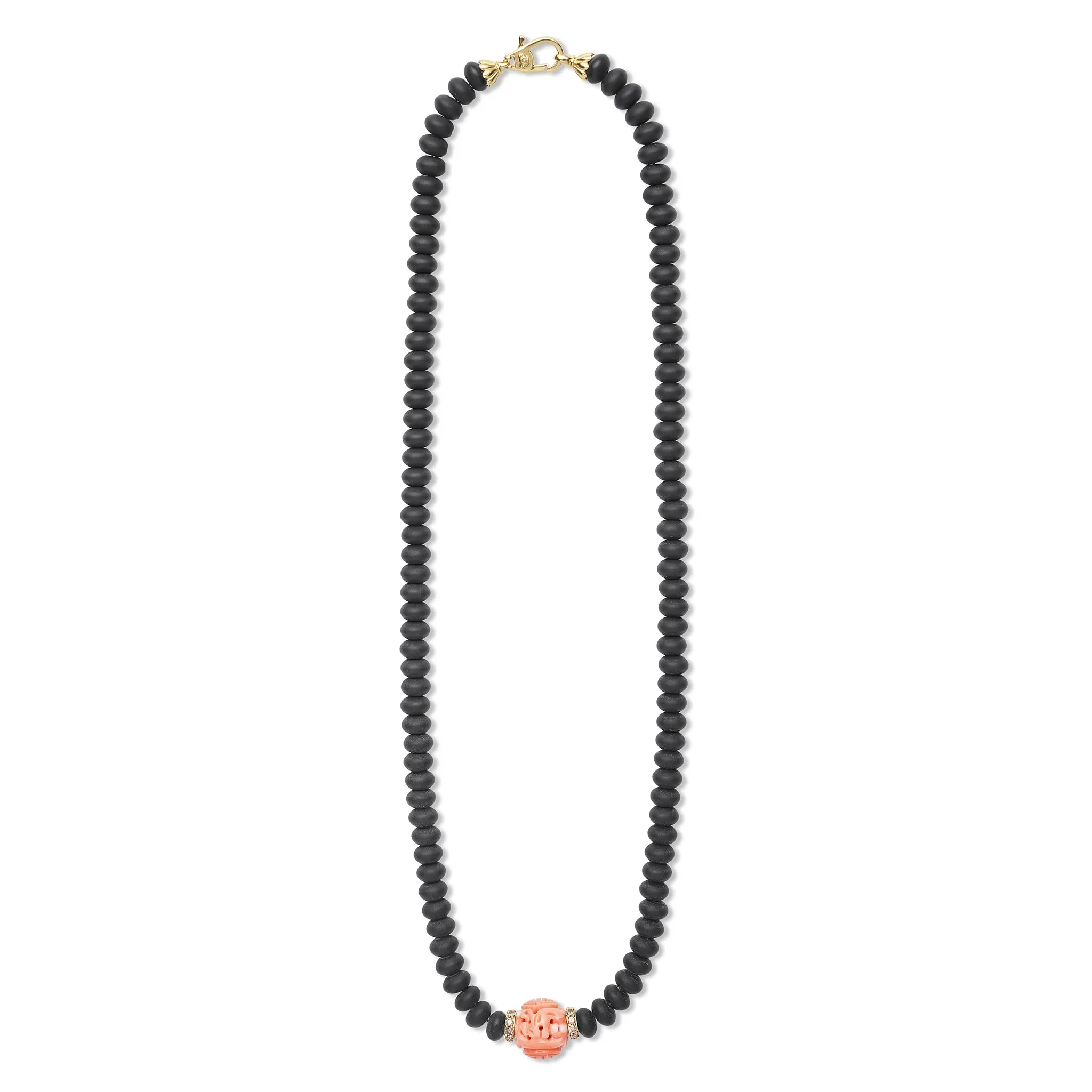 Caviar Gold 18K Gold Coral Matte Black Onyx Necklace sold by LAGOS product image thumbnail 2