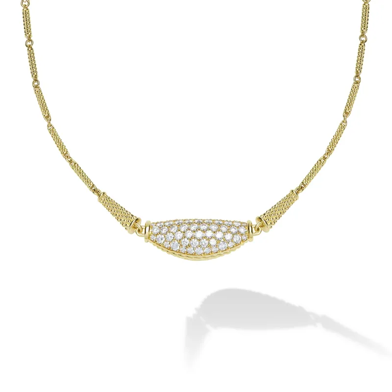 Signature Caviar 18K Gold Superfine Caviar and Diamond Necklace sold by LAGOS