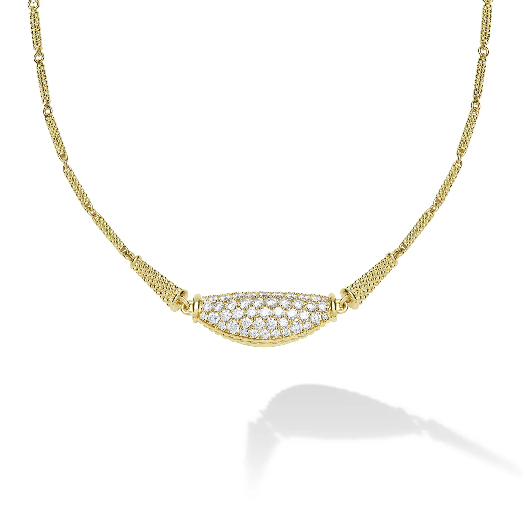 Signature Caviar 18K Gold Superfine Caviar and Diamond Necklace sold by LAGOS